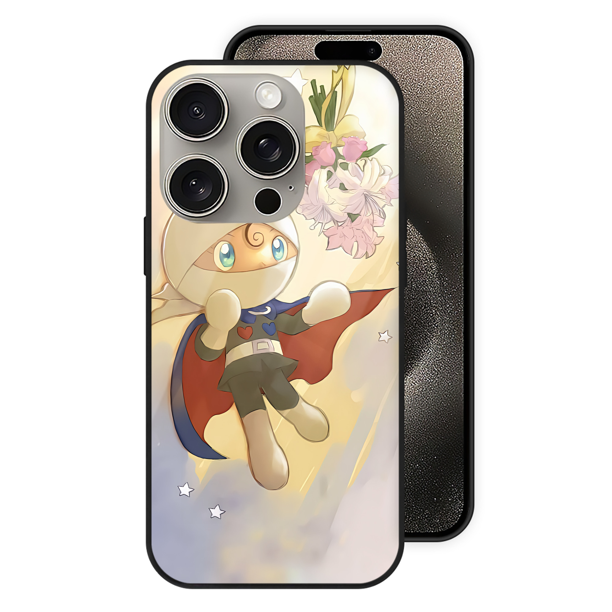 （画像用） アンパンマン Anpanman 【iPhone15Pro対応】スマホケース 耐衝撃＆黄変防止 背面ガラス