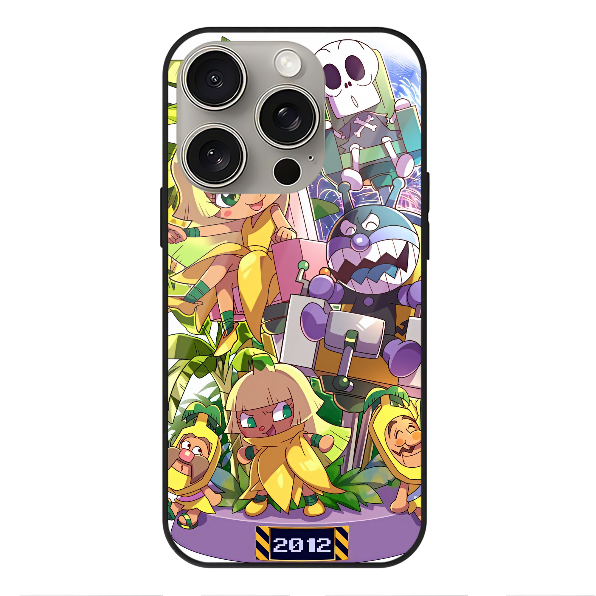 （画像用） アンパンマン Anpanman 【iPhone15Pro対応】スマホケース 耐衝撃＆黄変防止 背面ガラス