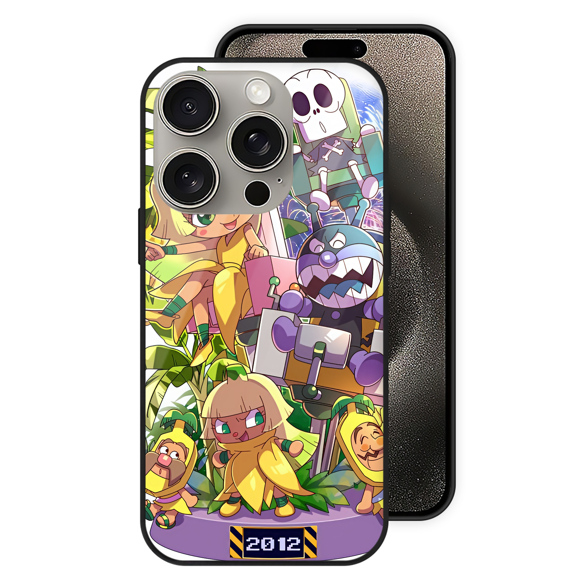 （画像用） アンパンマン Anpanman 【iPhone15Pro対応】スマホケース 耐衝撃＆黄変防止 背面ガラス