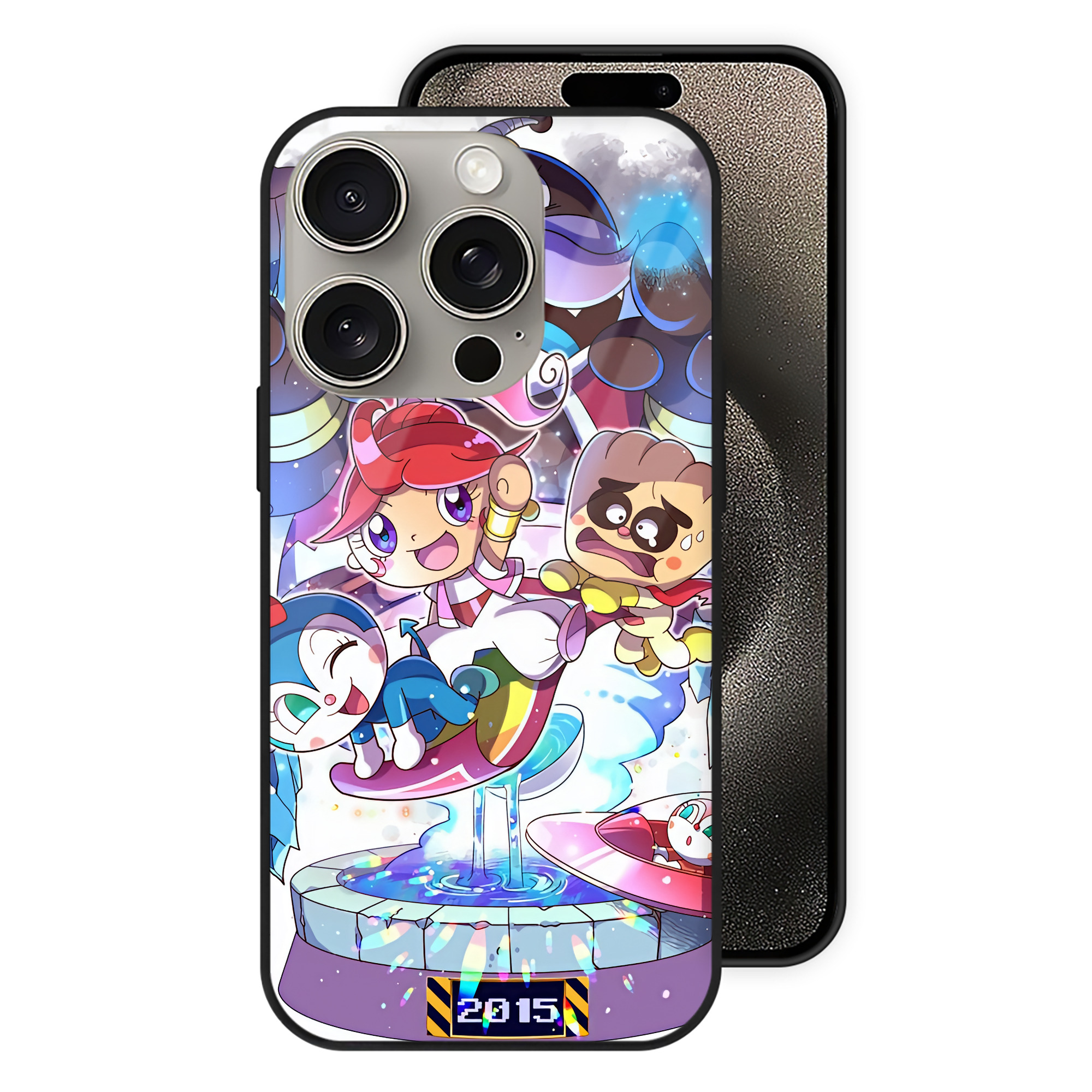 （画像用） アンパンマン Anpanman 【iPhone15Pro対応】スマホケース 耐衝撃＆黄変防止 背面ガラス