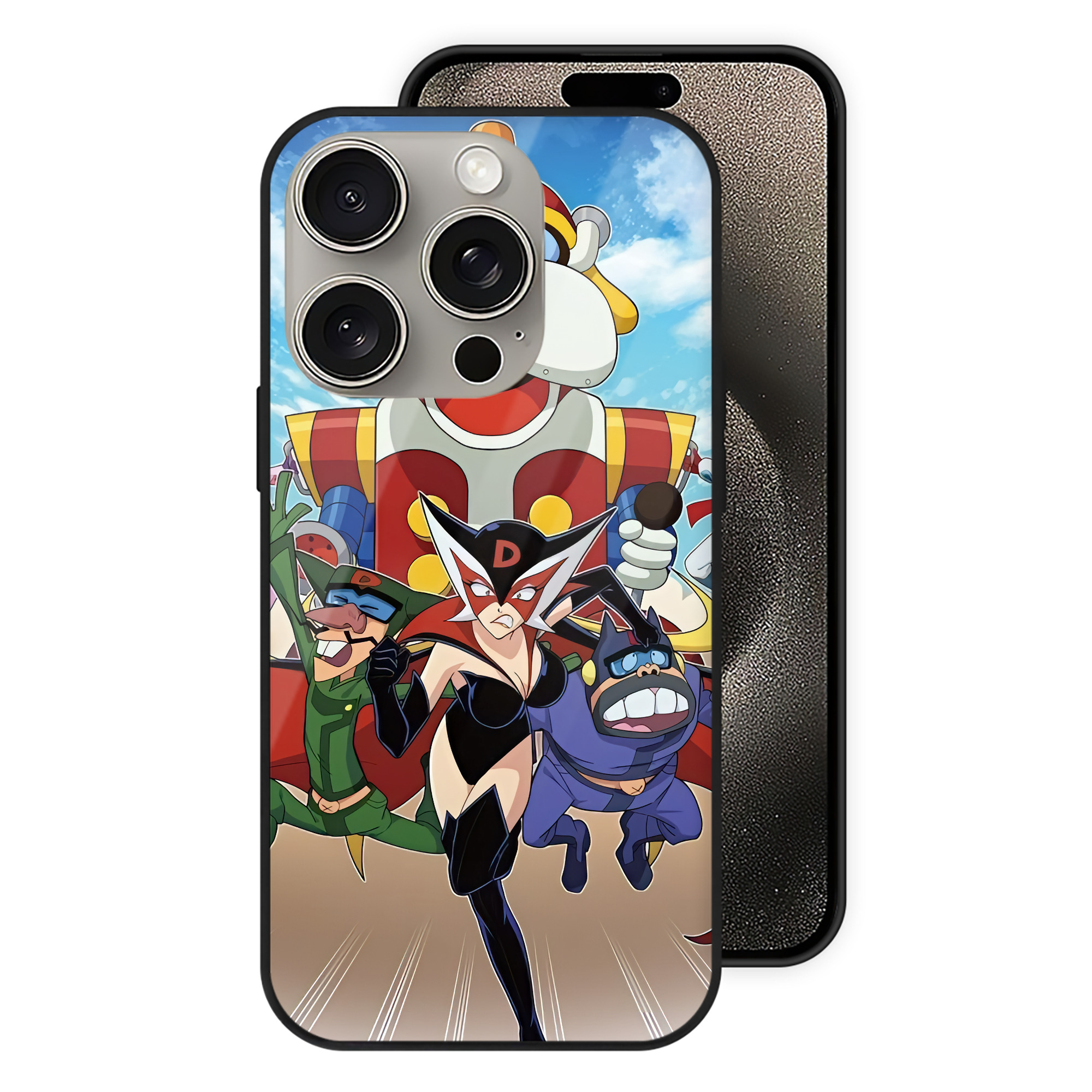 （画像用） アンパンマン Anpanman 【iPhone15Pro対応】スマホケース 耐衝撃＆黄変防止 背面ガラス