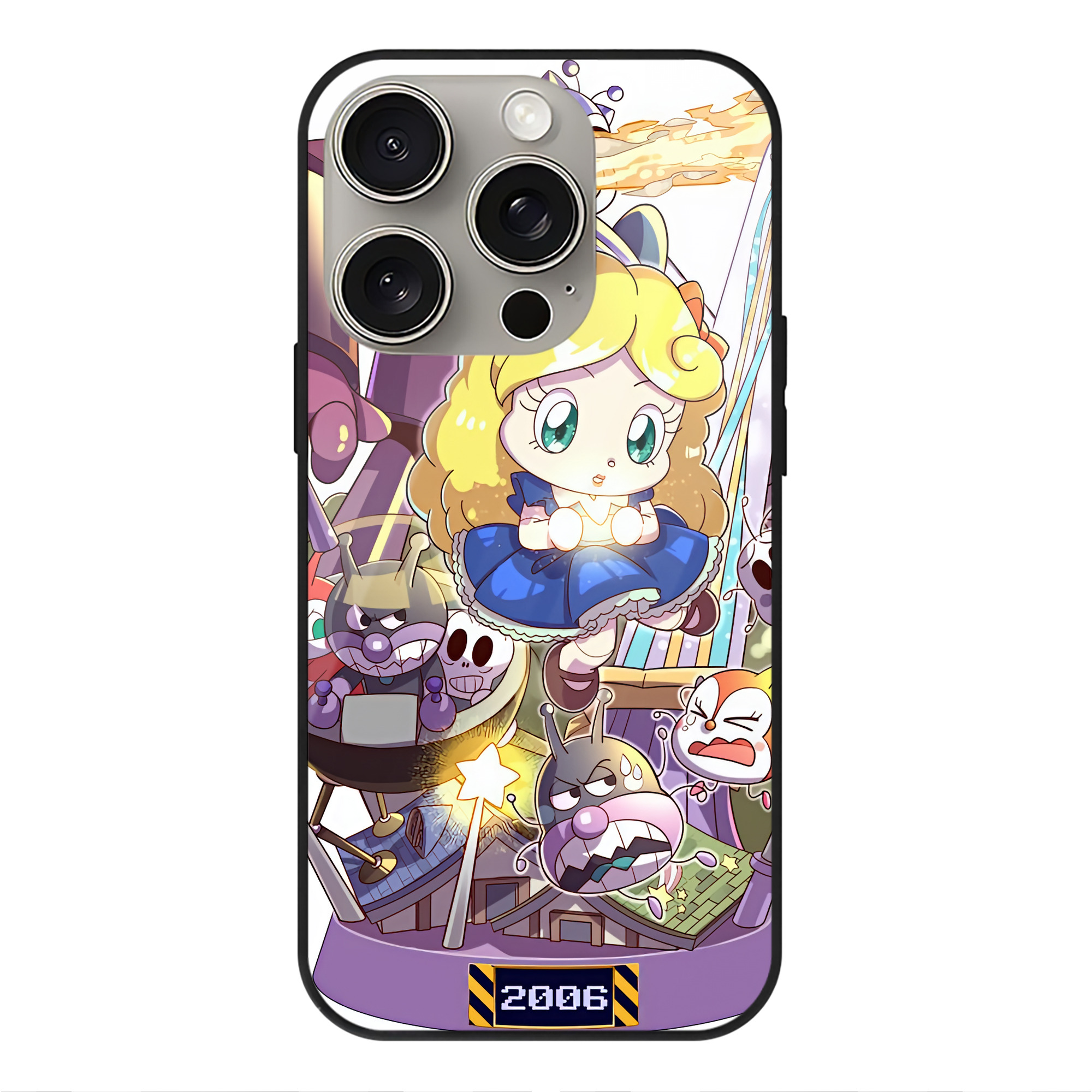 （画像用） アンパンマン Anpanman 【iPhone15Pro対応】スマホケース 耐衝撃＆黄変防止 背面ガラス
