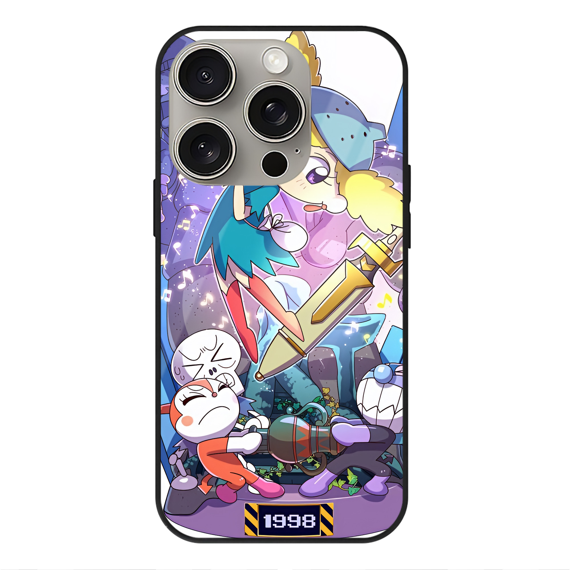 （画像用） アンパンマン Anpanman 【iPhone15Pro対応】スマホケース 耐衝撃＆黄変防止 背面ガラス