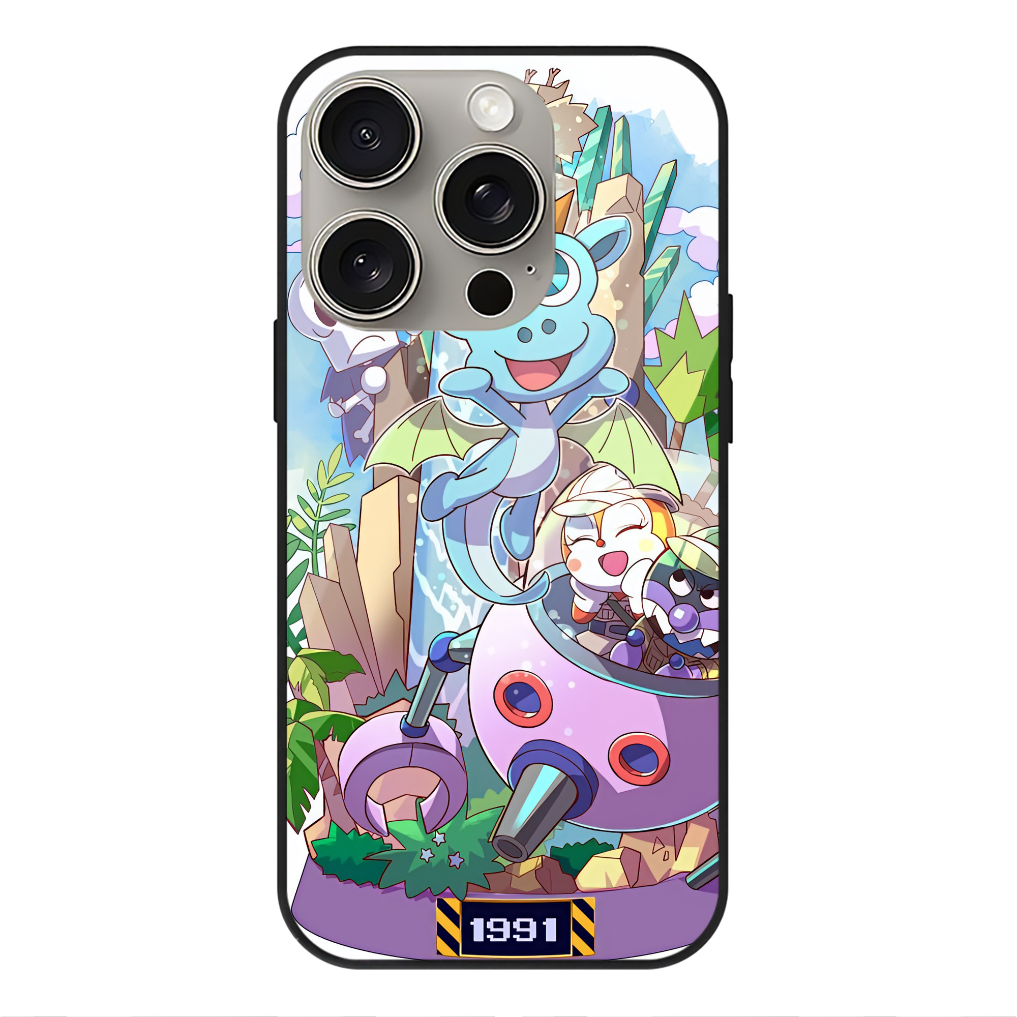 （画像用） アンパンマン Anpanman 【iPhone15Pro対応】スマホケース 耐衝撃＆黄変防止 背面ガラス