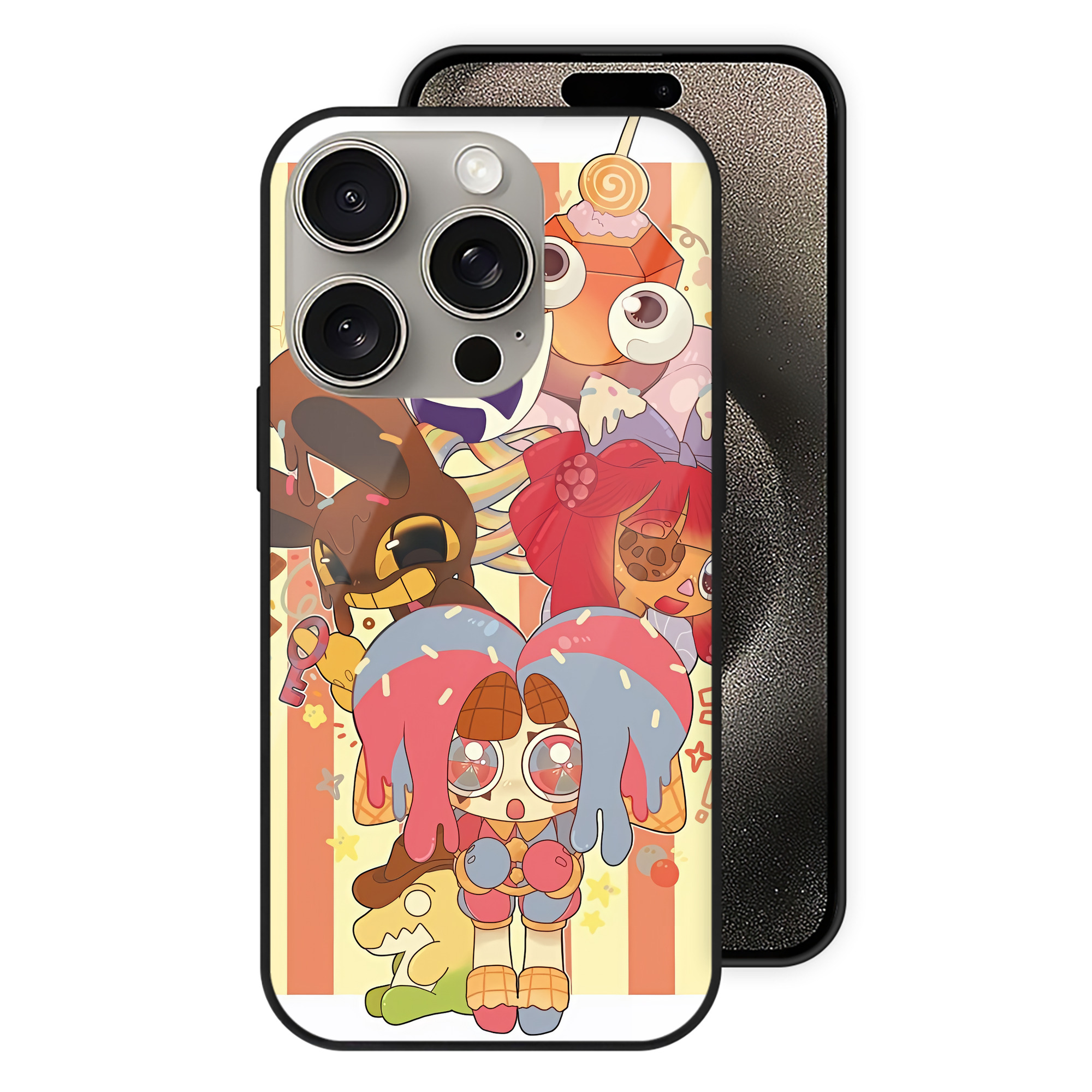 （画像用） アンパンマン Anpanman 【iPhone15Pro対応】スマホケース 耐衝撃＆黄変防止 背面ガラス