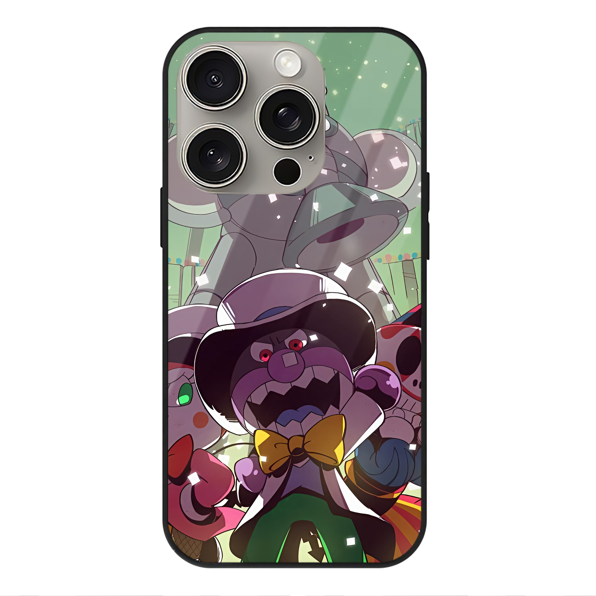 （画像用） アンパンマン Anpanman 【iPhone15Pro対応】スマホケース 耐衝撃＆黄変防止 背面ガラス