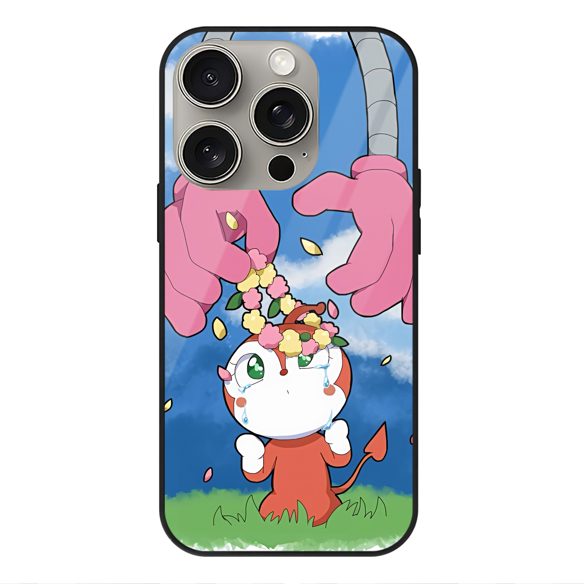（画像用） アンパンマン Anpanman 【iPhone15Pro対応】スマホケース 耐衝撃＆黄変防止 背面ガラス