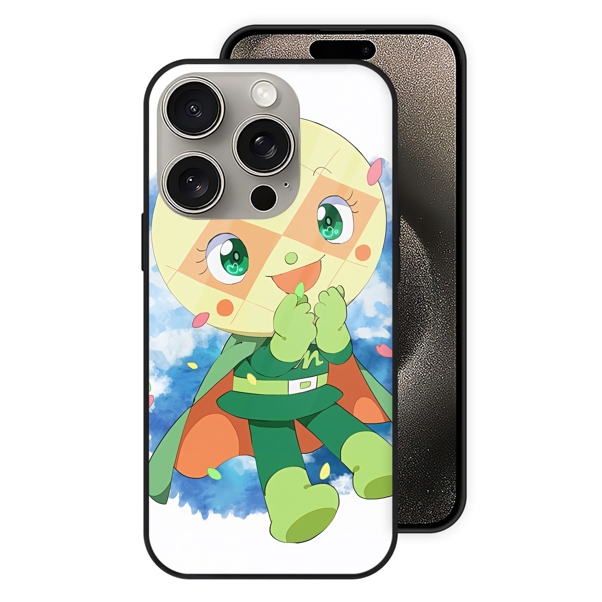 （画像用） アンパンマン Anpanman 【iPhone15Pro対応】スマホケース 耐衝撃＆黄変防止 背面ガラス