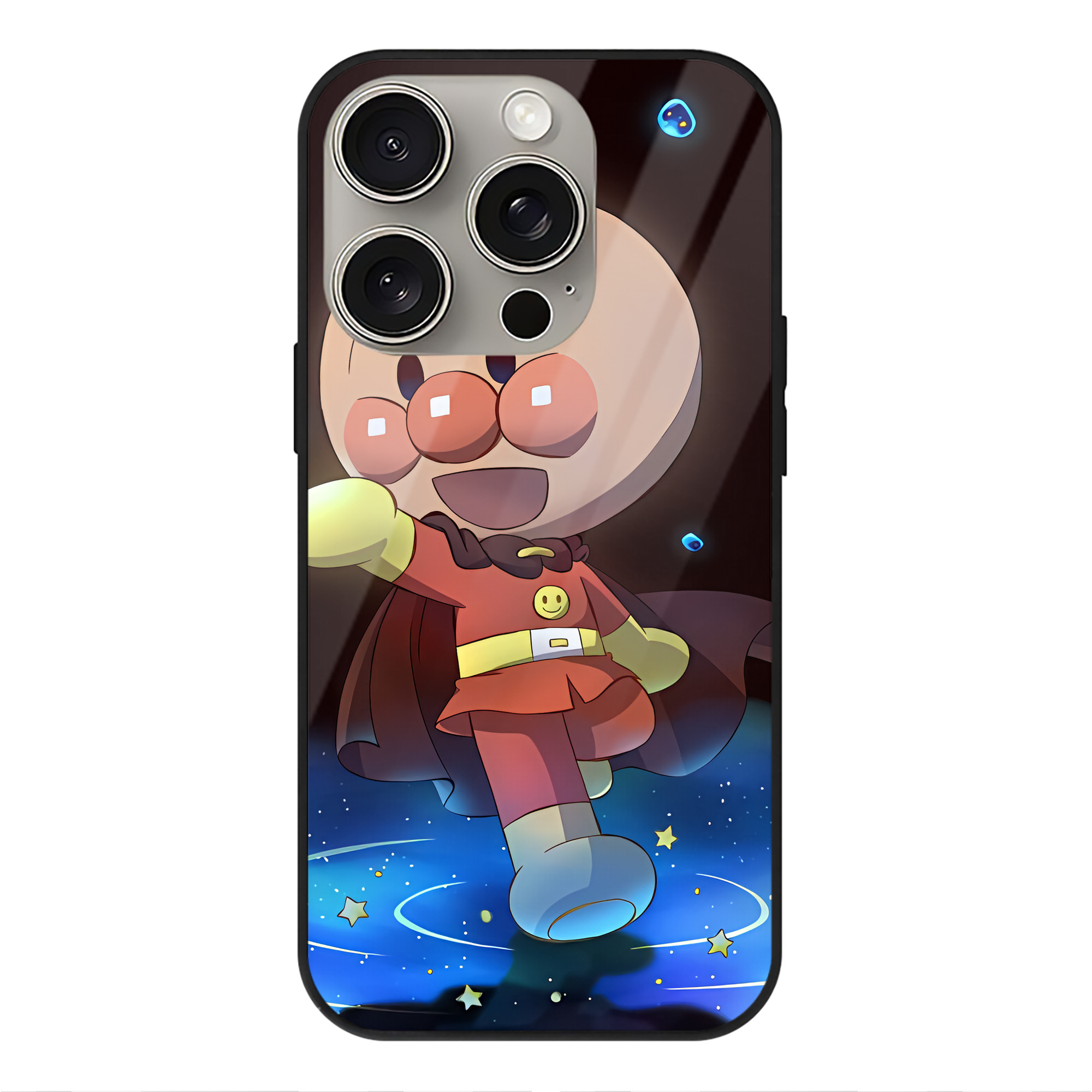 （画像用） アンパンマン Anpanman 【iPhone15Pro対応】スマホケース 耐衝撃＆黄変防止 背面ガラス