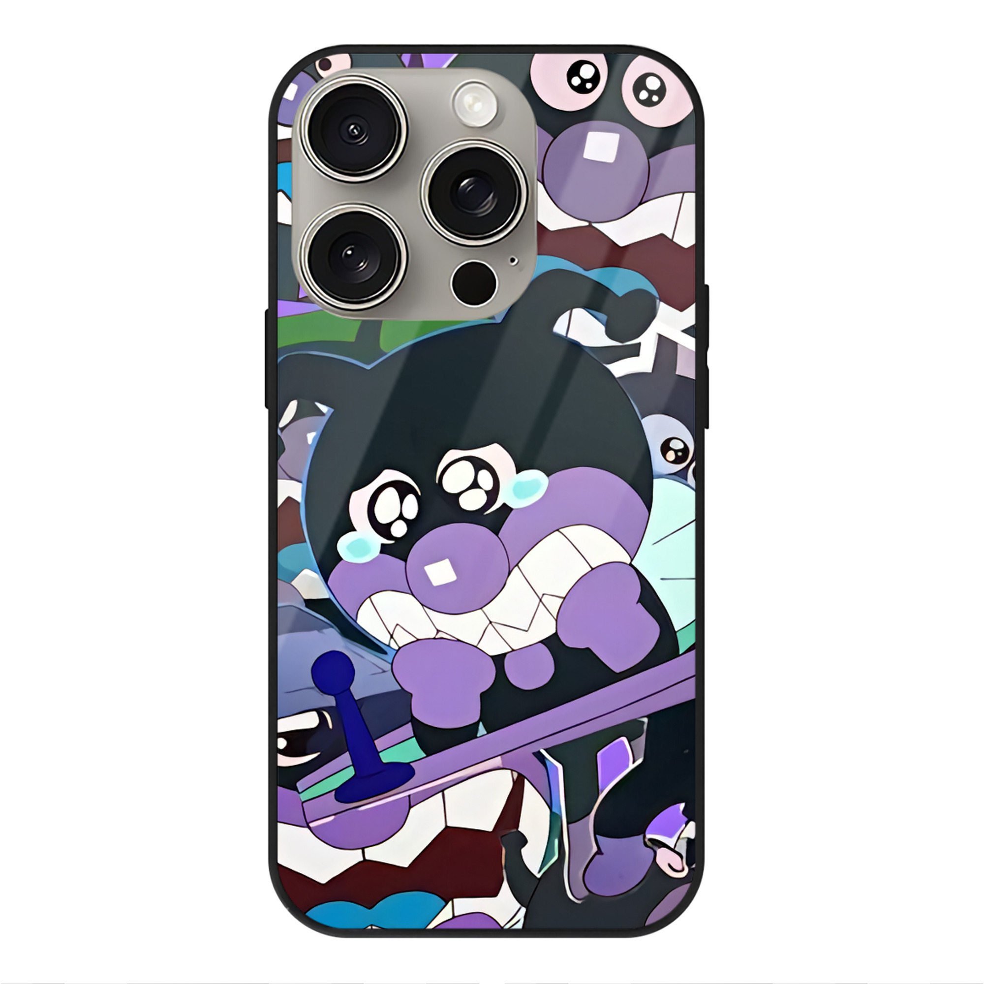 （画像用） アンパンマン Anpanman 【iPhone15Pro対応】スマホケース 耐衝撃＆黄変防止 背面ガラス
