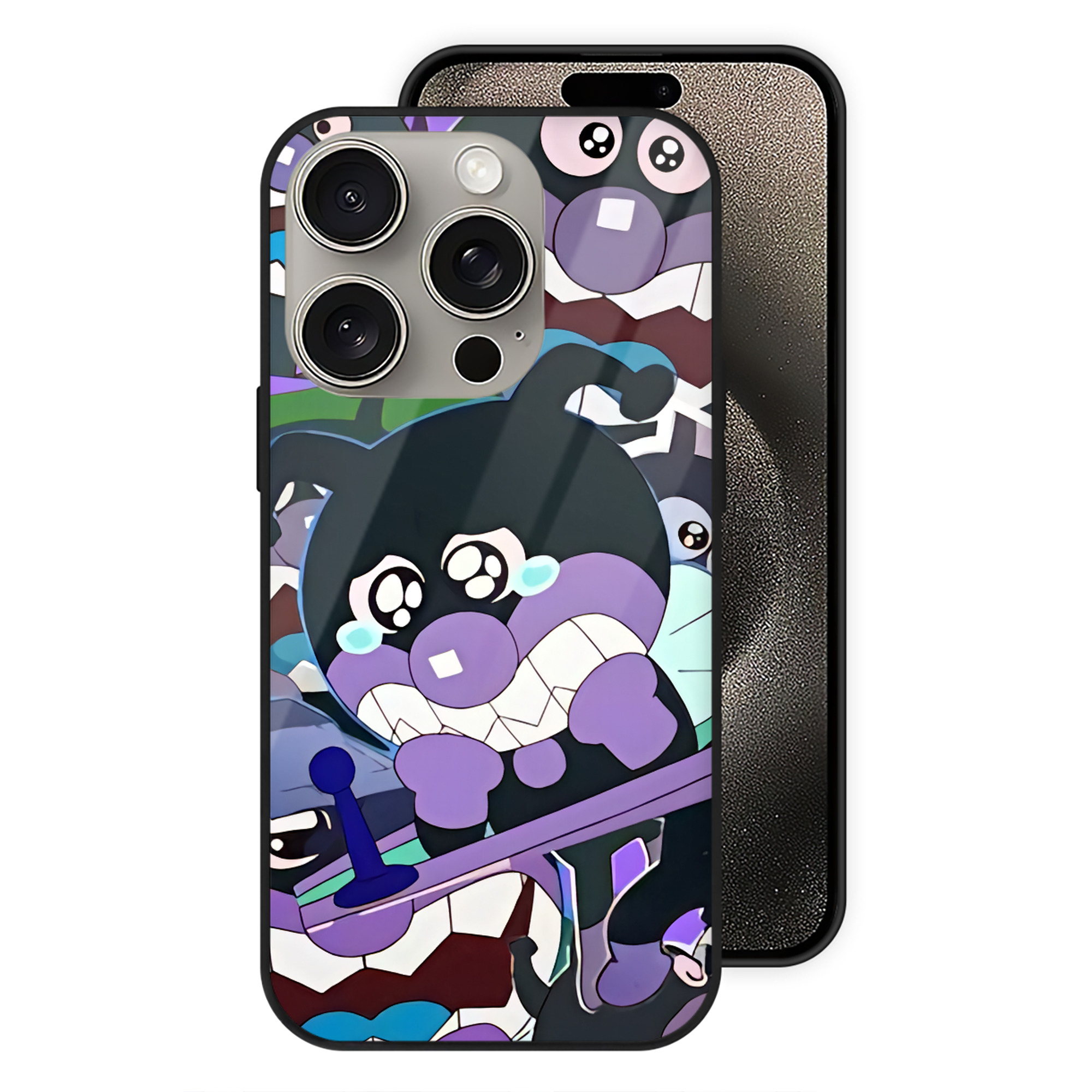 （画像用） アンパンマン Anpanman 【iPhone15Pro対応】スマホケース 耐衝撃＆黄変防止 背面ガラス