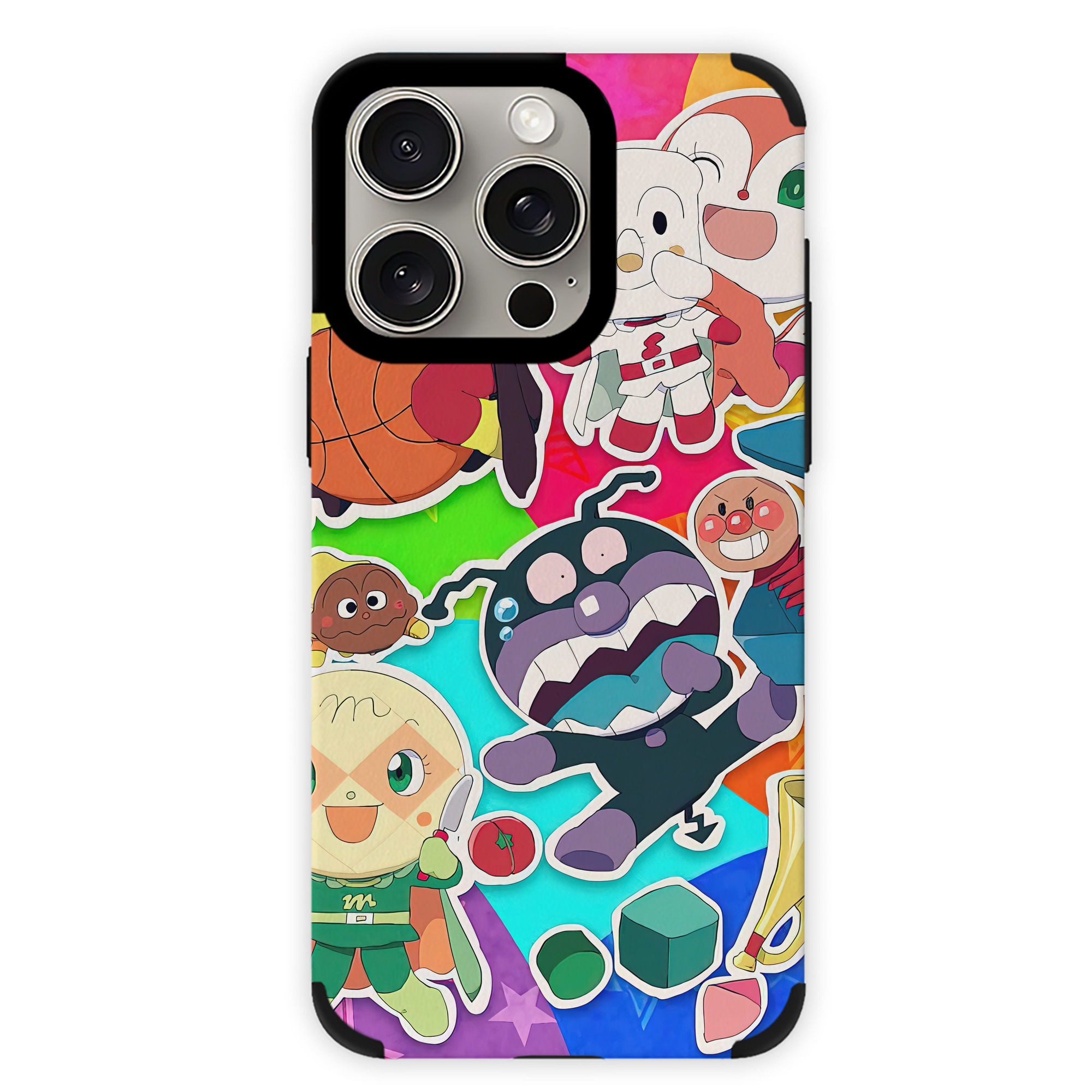 （画像用） アンパンマン Anpanman 【iPhone15ProMax対応】 PUレザー スマホケース 耐衝撃＆黄変防止