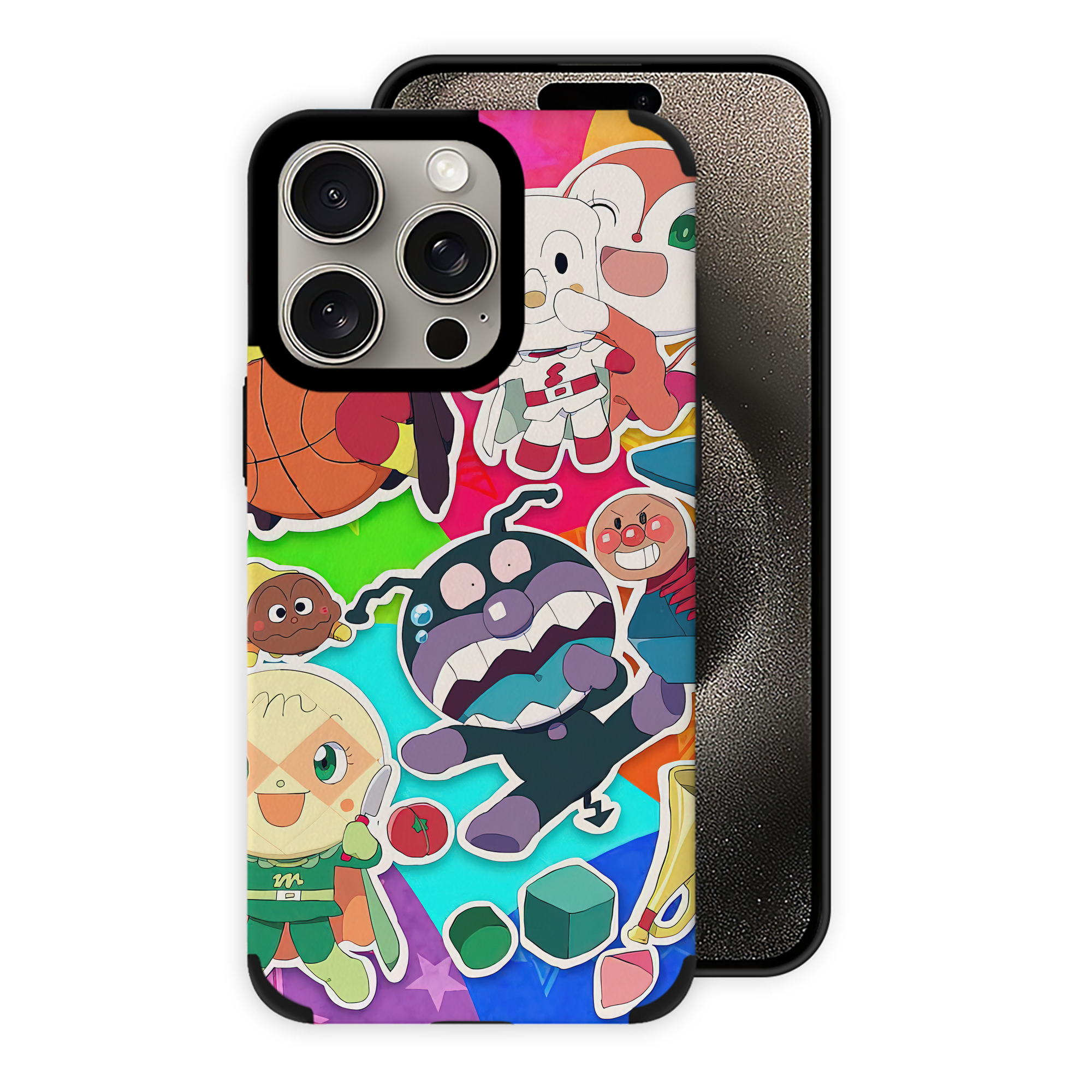 （画像用） アンパンマン Anpanman 【iPhone15ProMax対応】 PUレザー スマホケース 耐衝撃＆黄変防止