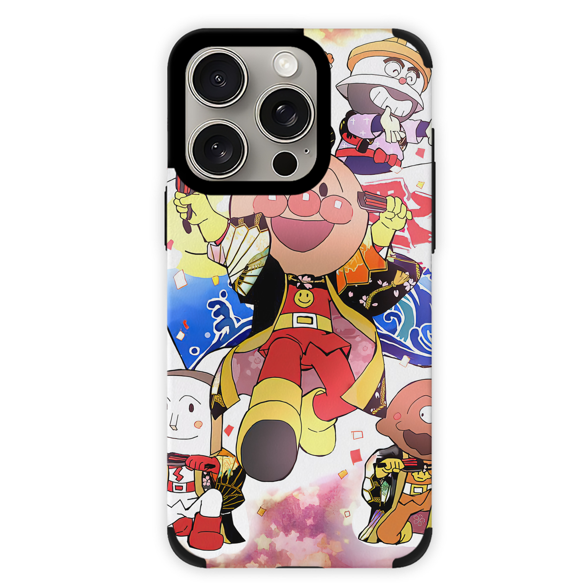 （画像用） アンパンマン Anpanman 【iPhone15ProMax対応】 PUレザー スマホケース 耐衝撃＆黄変防止