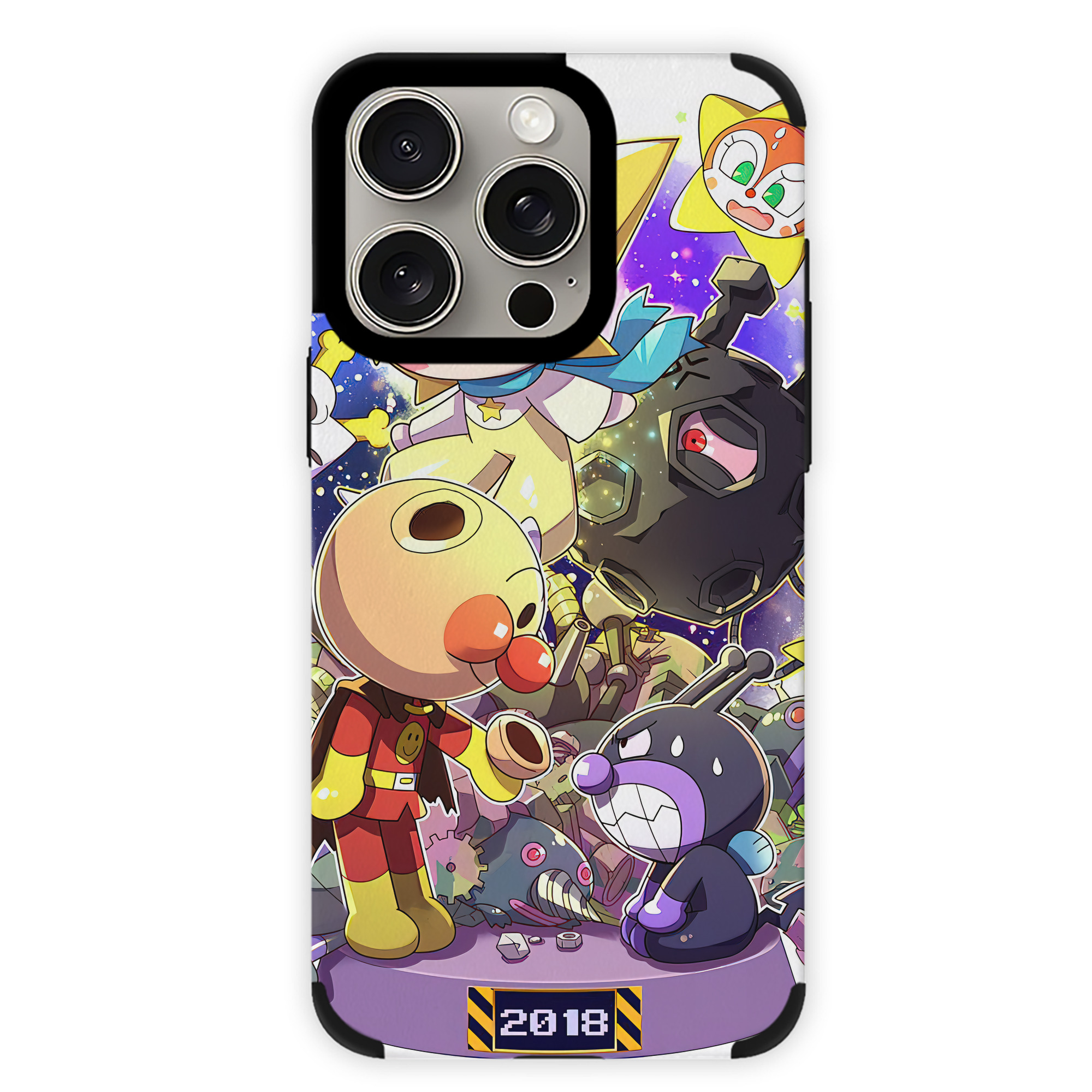 （画像用） アンパンマン Anpanman 【iPhone15ProMax対応】 PUレザー スマホケース 耐衝撃＆黄変防止