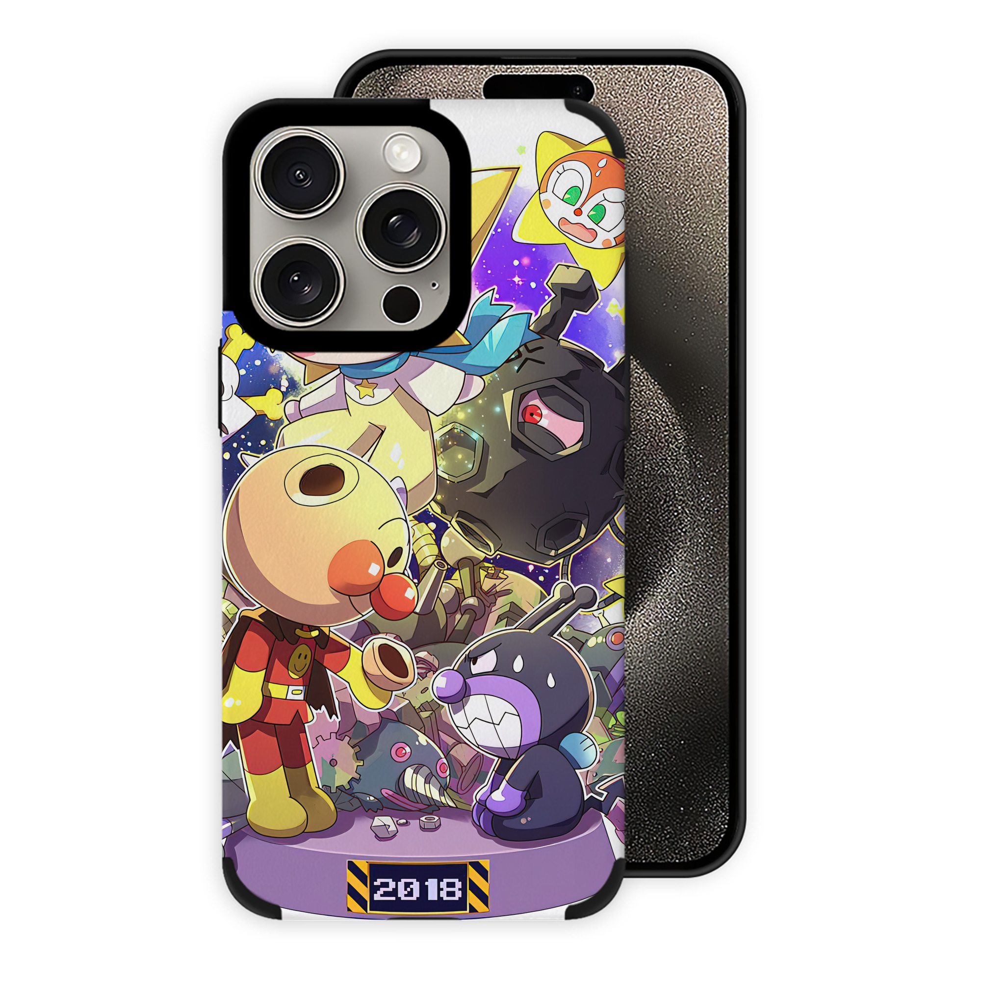 （画像用） アンパンマン Anpanman 【iPhone15ProMax対応】 PUレザー スマホケース 耐衝撃＆黄変防止