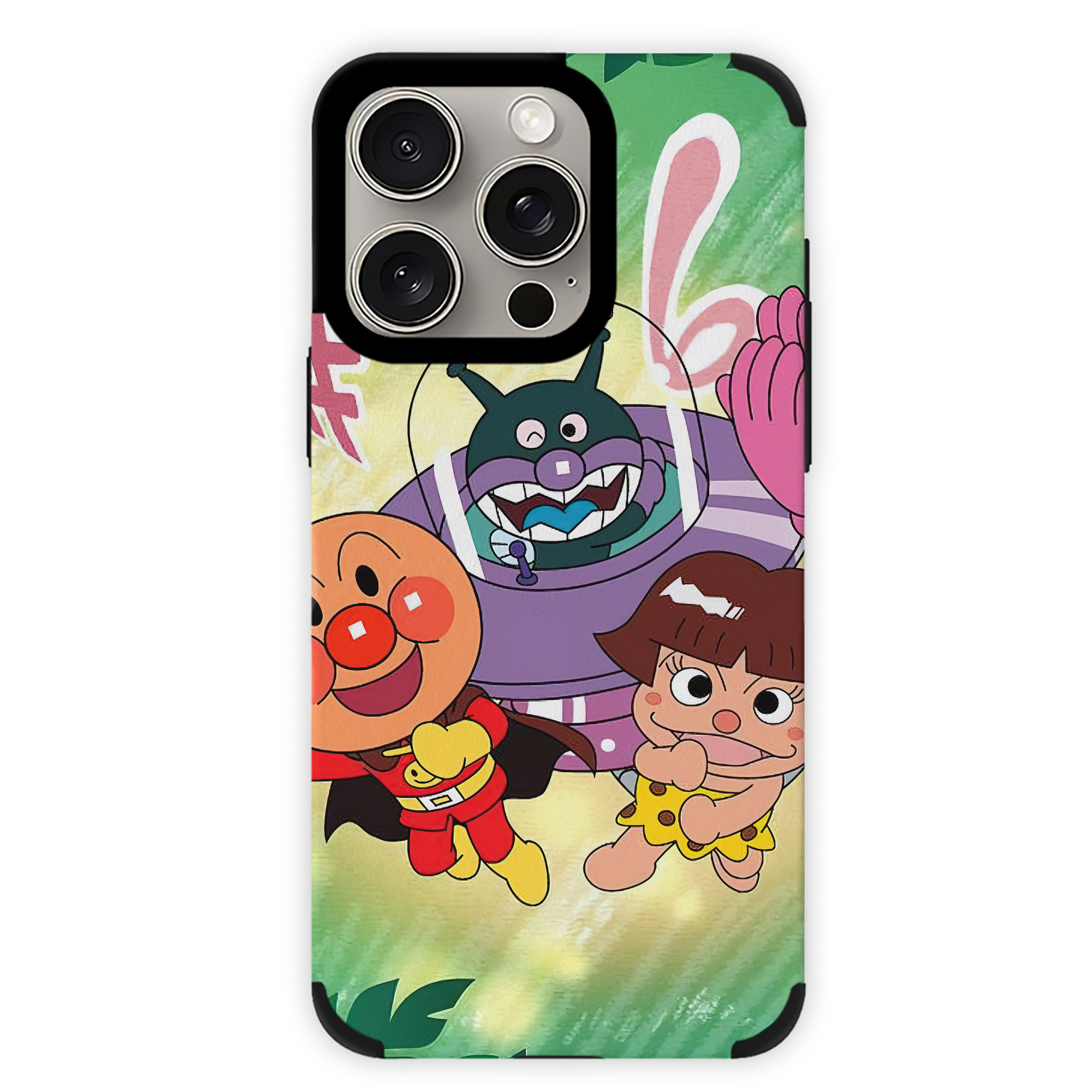 （画像用） アンパンマン Anpanman 【iPhone15ProMax対応】 PUレザー スマホケース 耐衝撃＆黄変防止