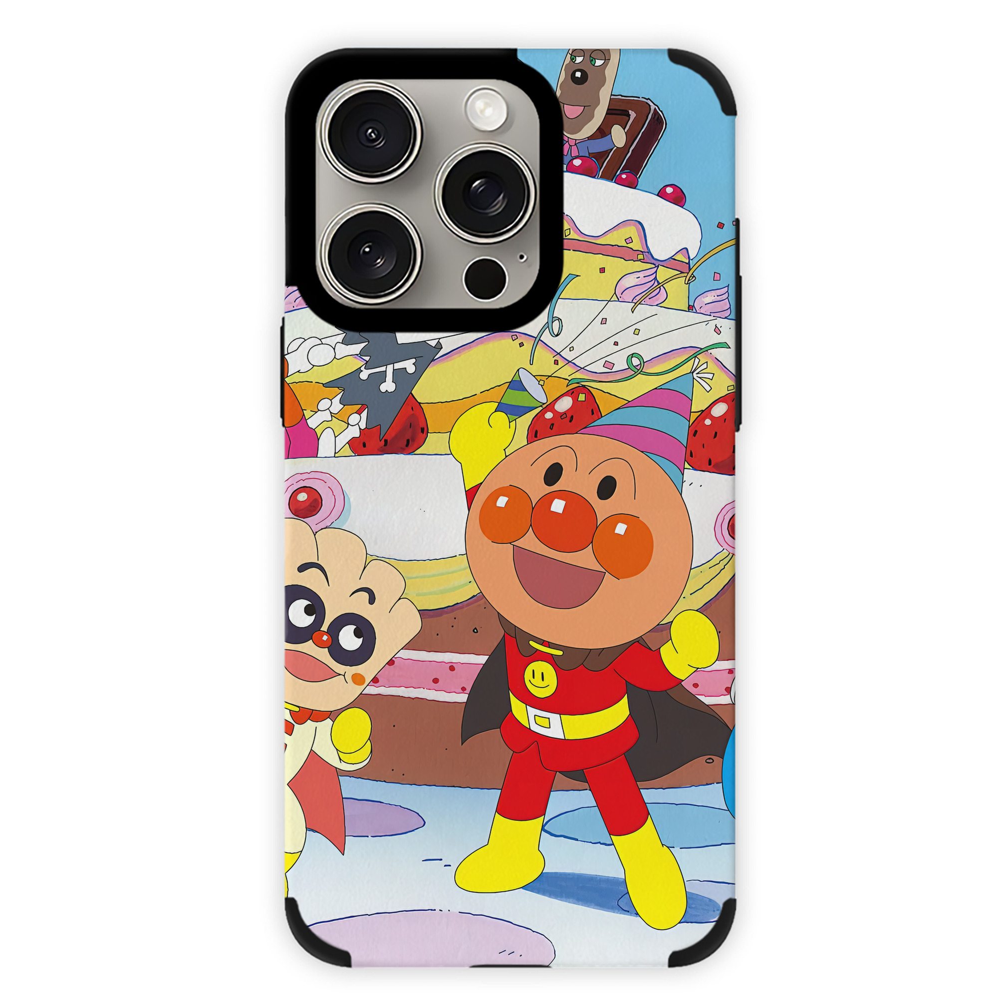 （画像用） アンパンマン Anpanman 【iPhone15ProMax対応】 PUレザー スマホケース 耐衝撃＆黄変防止