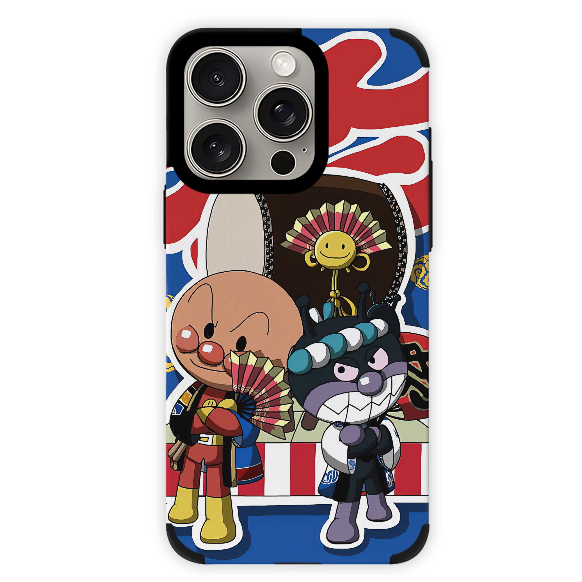 （画像用） アンパンマン Anpanman 【iPhone15ProMax対応】 PUレザー スマホケース 耐衝撃＆黄変防止