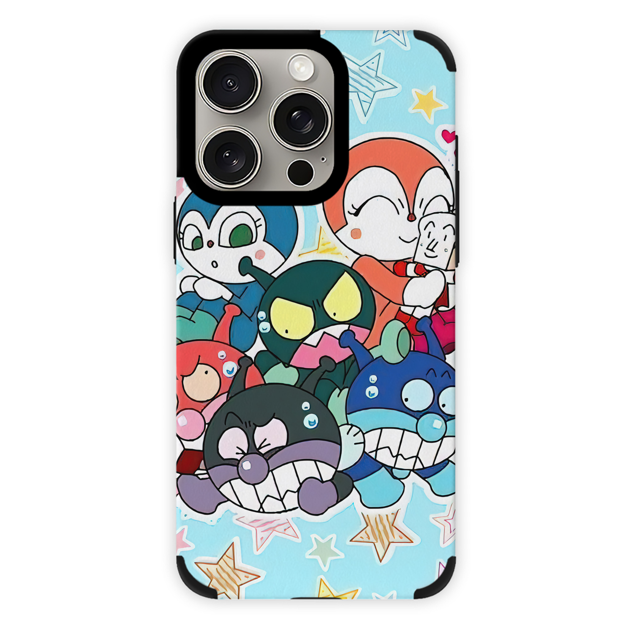 （画像用） アンパンマン Anpanman 【iPhone15ProMax対応】 PUレザー スマホケース 耐衝撃＆黄変防止