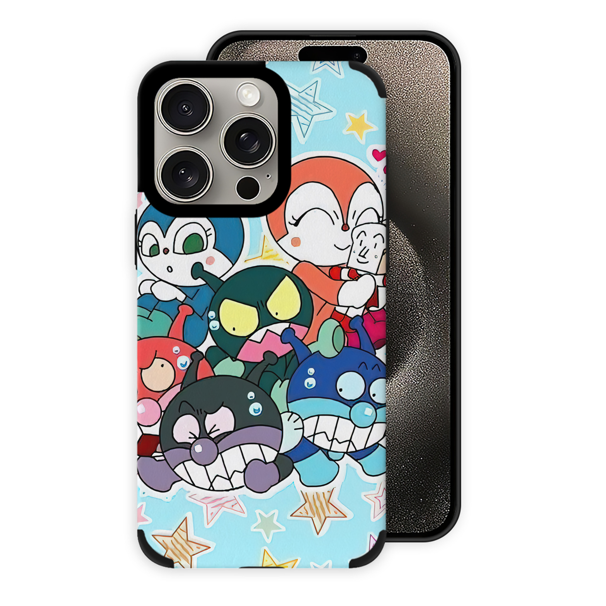 （画像用） アンパンマン Anpanman 【iPhone15ProMax対応】 PUレザー スマホケース 耐衝撃＆黄変防止