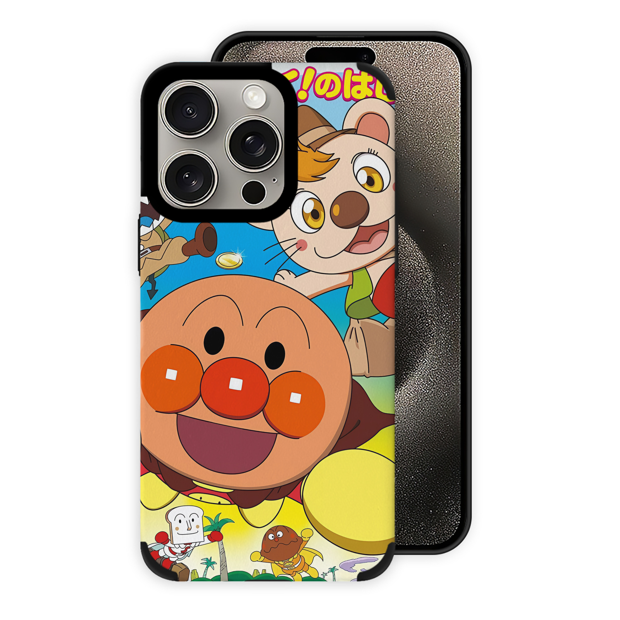 （画像用） アンパンマン Anpanman 【iPhone15ProMax対応】 PUレザー スマホケース 耐衝撃＆黄変防止
