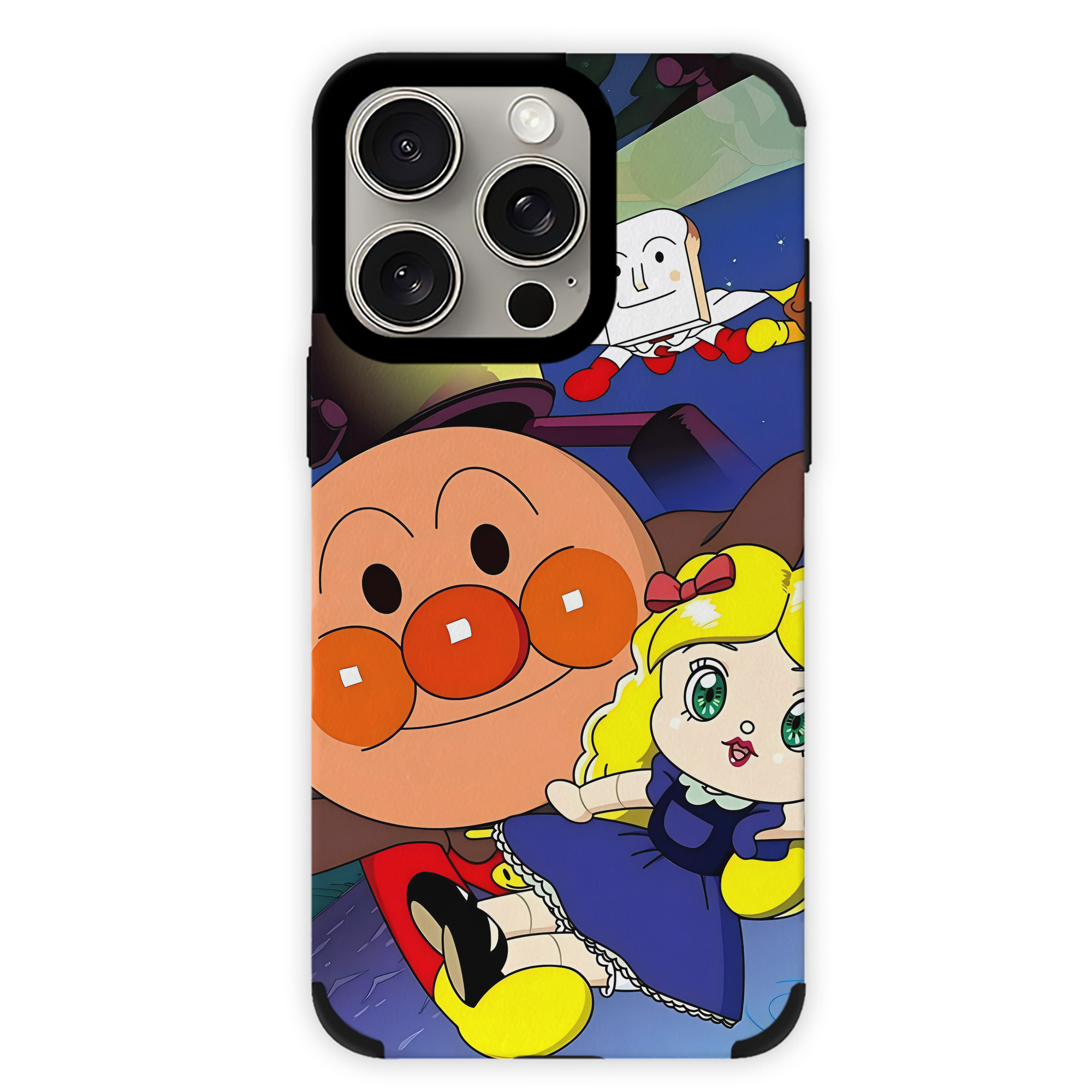 （画像用） アンパンマン Anpanman 【iPhone15ProMax対応】 PUレザー スマホケース 耐衝撃＆黄変防止