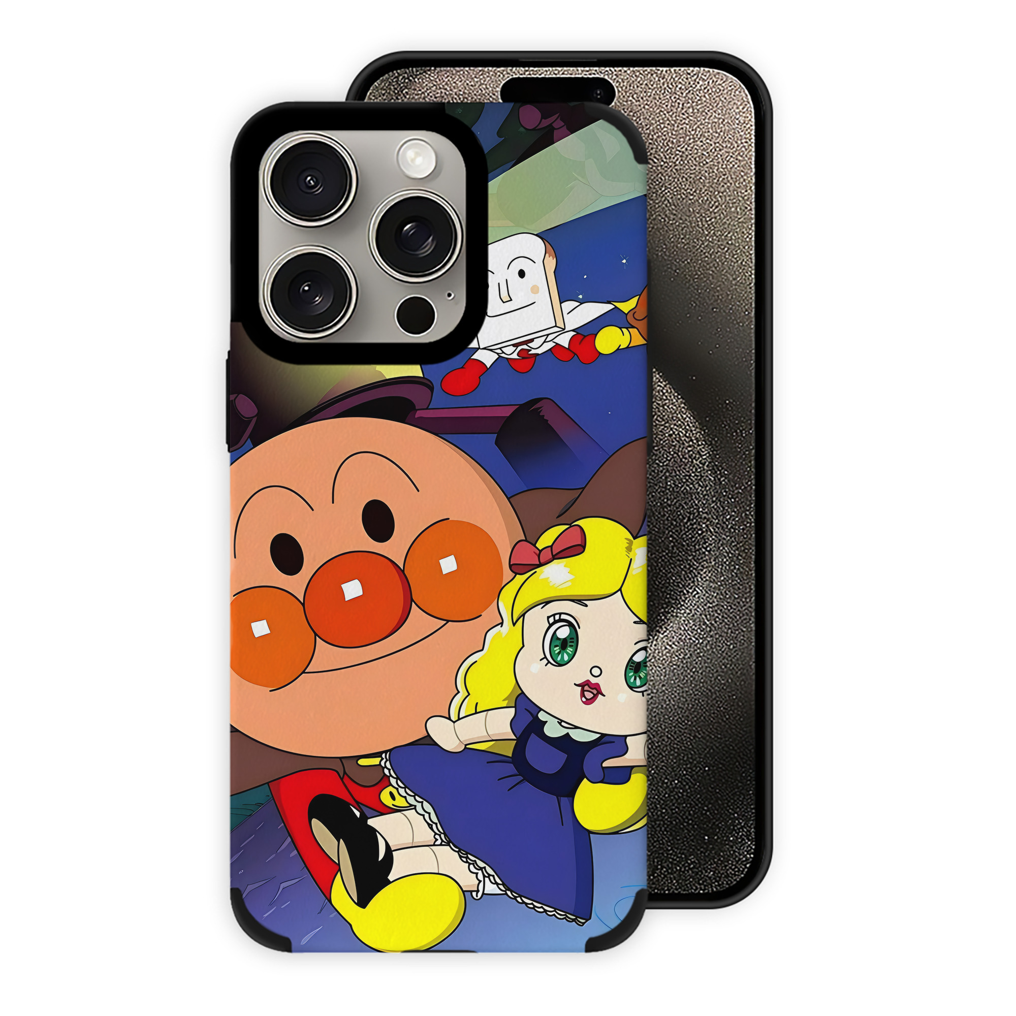 （画像用） アンパンマン Anpanman 【iPhone15ProMax対応】 PUレザー スマホケース 耐衝撃＆黄変防止