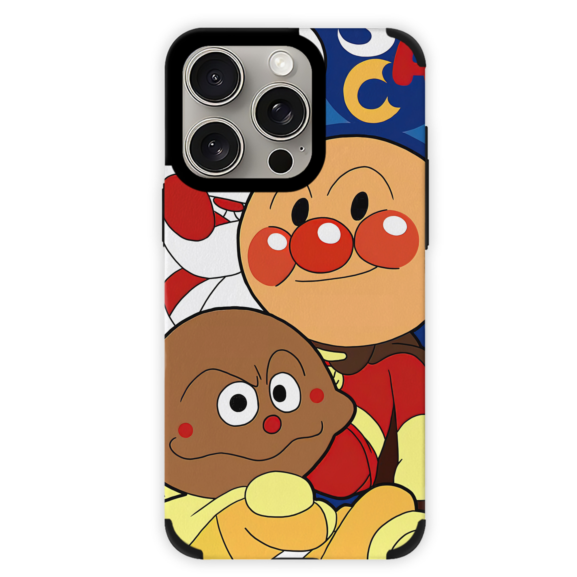 （画像用） アンパンマン Anpanman 【iPhone15ProMax対応】 PUレザー スマホケース 耐衝撃＆黄変防止