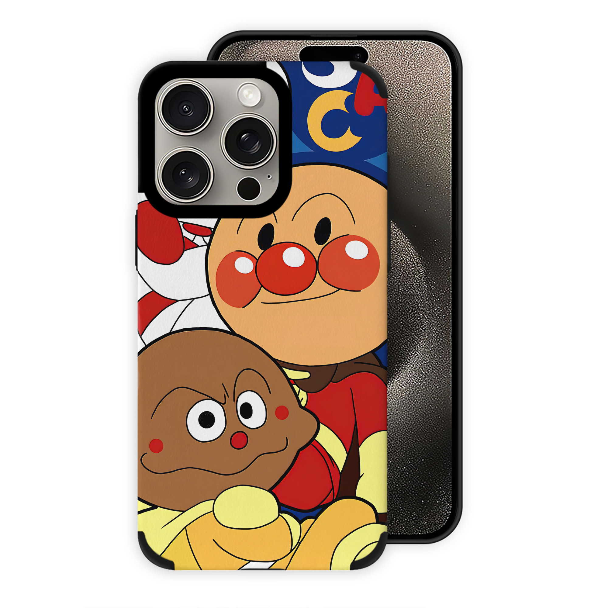 （画像用） アンパンマン Anpanman 【iPhone15ProMax対応】 PUレザー スマホケース 耐衝撃＆黄変防止