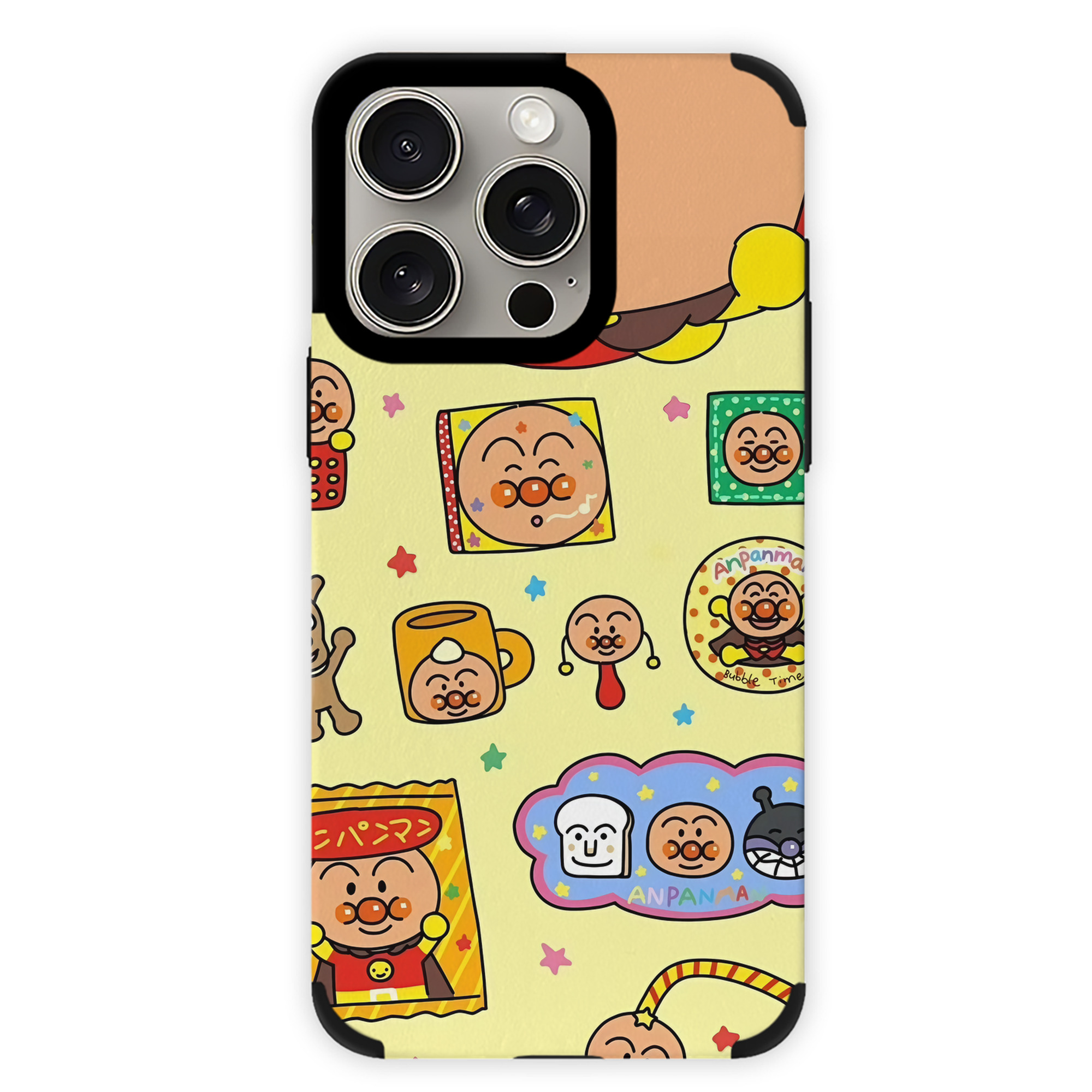 （画像用） アンパンマン Anpanman 【iPhone15ProMax対応】 PUレザー スマホケース 耐衝撃＆黄変防止