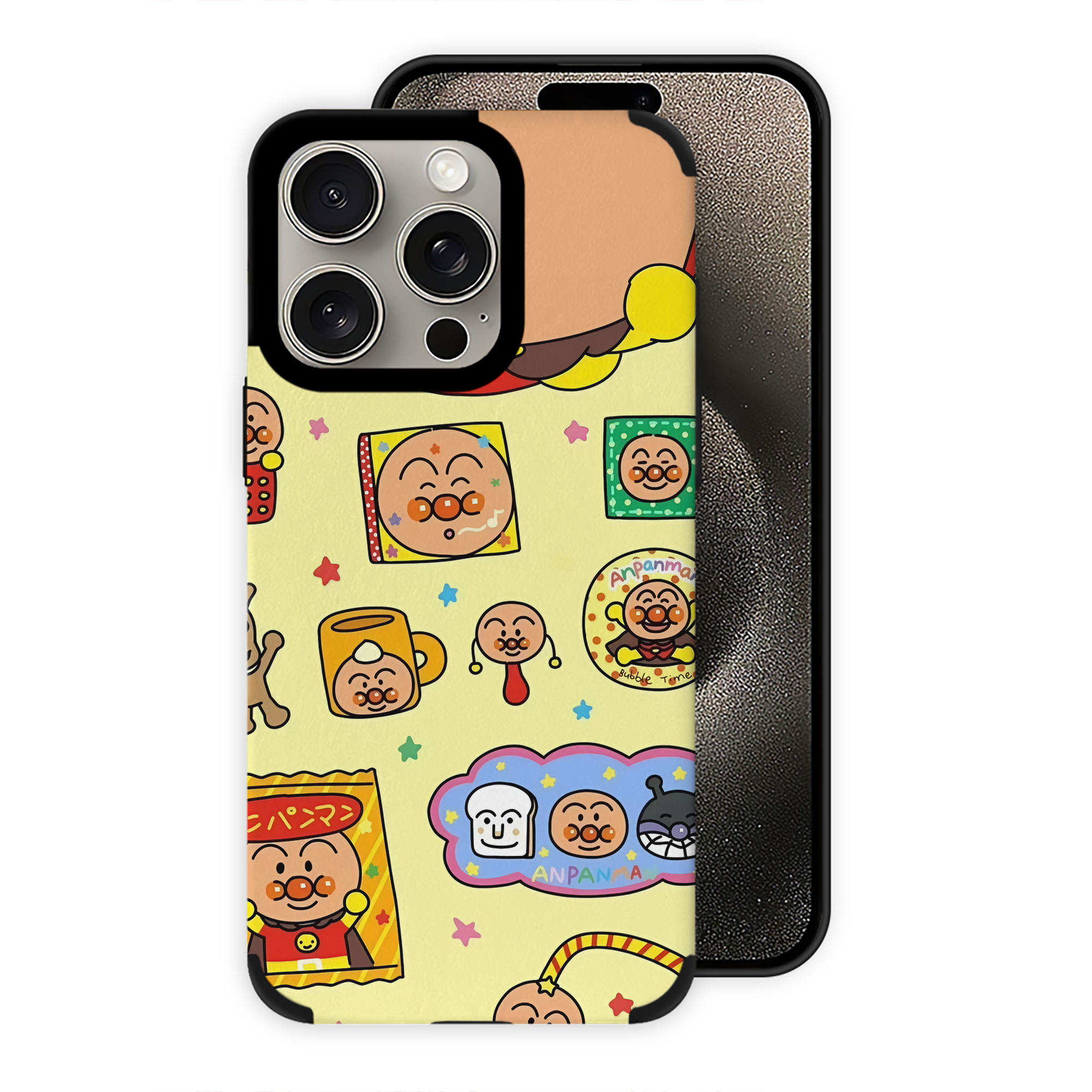 （画像用） アンパンマン Anpanman 【iPhone15ProMax対応】 PUレザー スマホケース 耐衝撃＆黄変防止