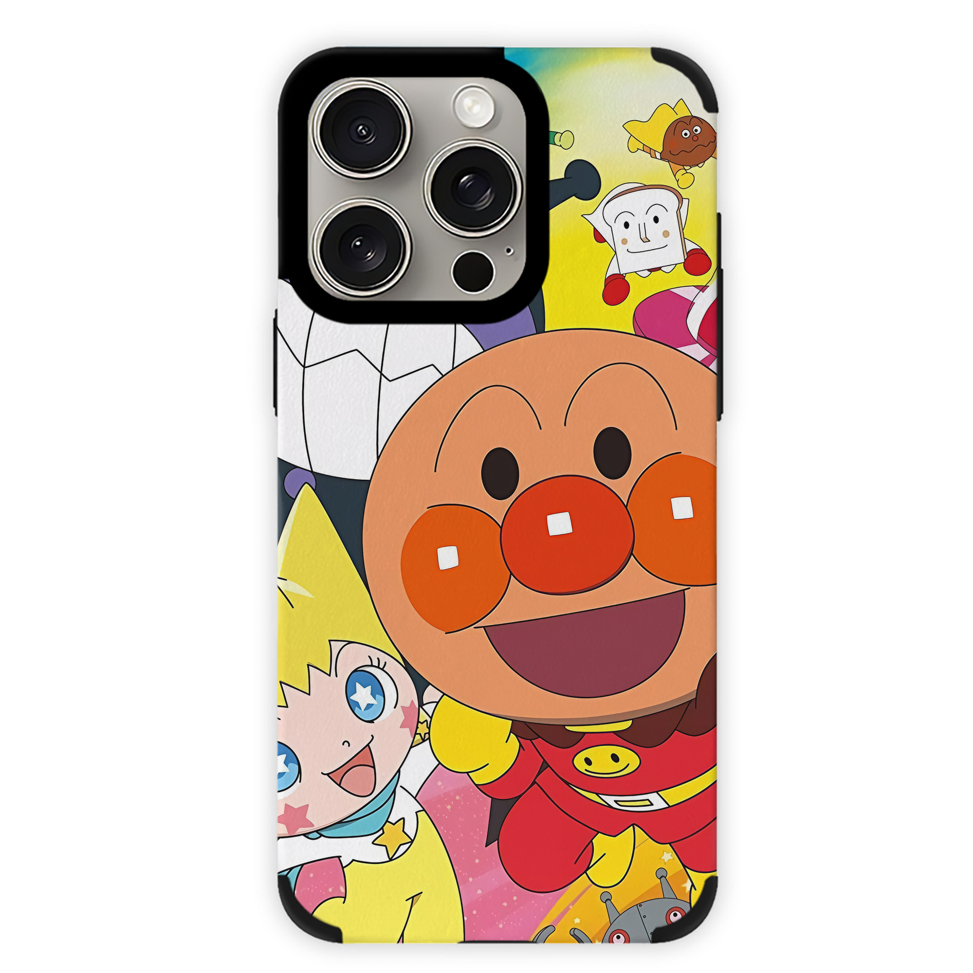 （画像用） アンパンマン Anpanman 【iPhone15ProMax対応】 PUレザー スマホケース 耐衝撃＆黄変防止