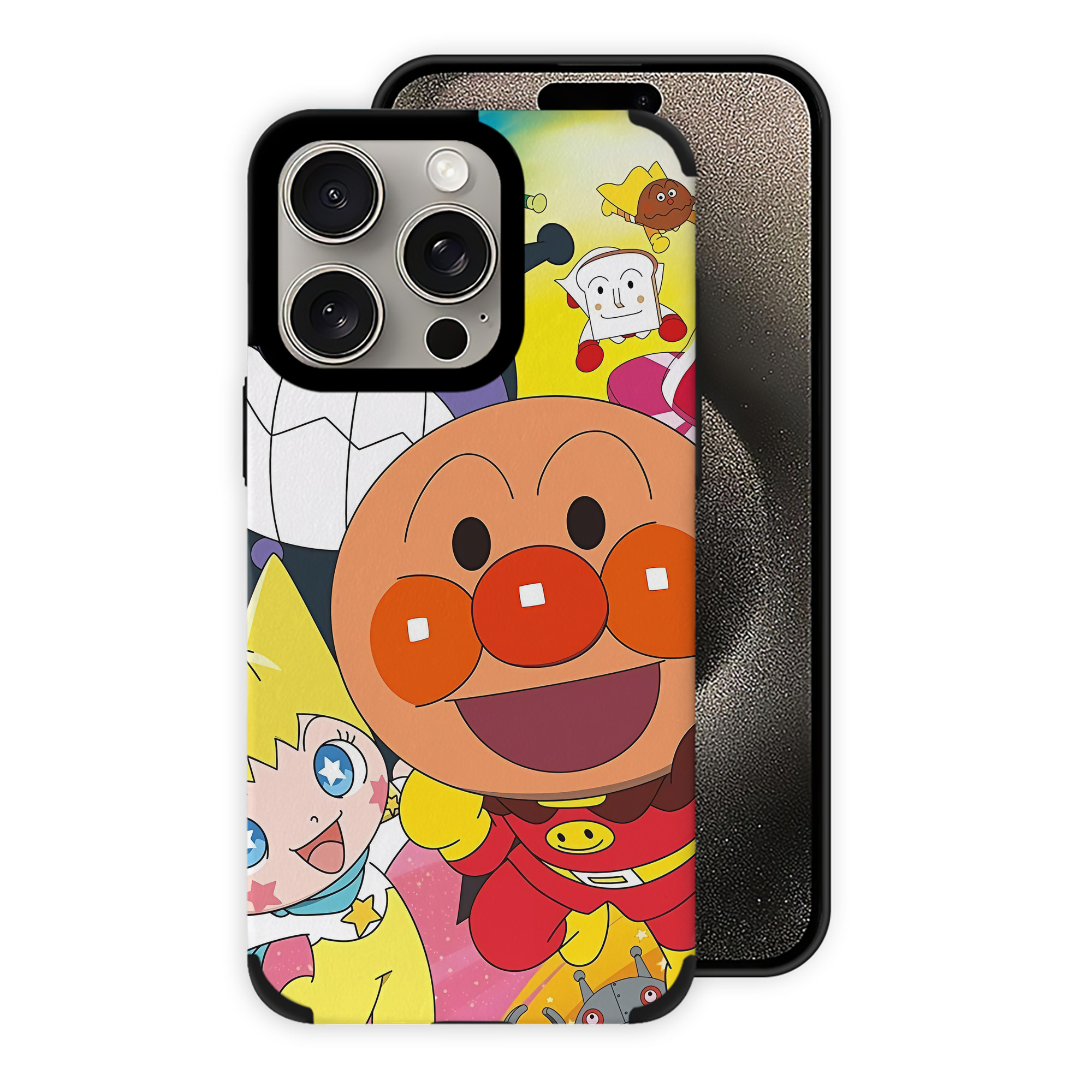 （画像用） アンパンマン Anpanman 【iPhone15ProMax対応】 PUレザー スマホケース 耐衝撃＆黄変防止