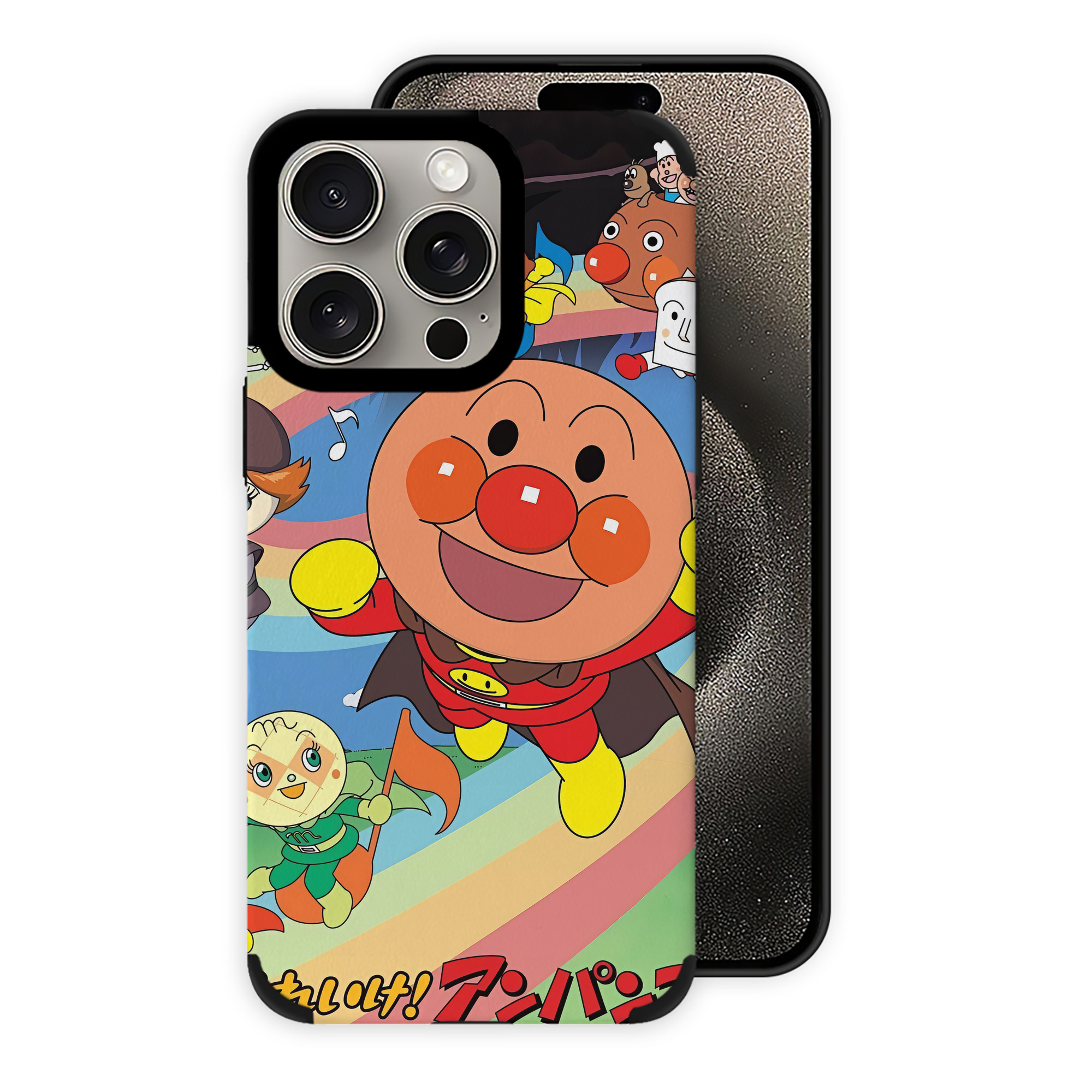 （画像用） アンパンマン Anpanman 【iPhone15ProMax対応】 PUレザー スマホケース 耐衝撃＆黄変防止