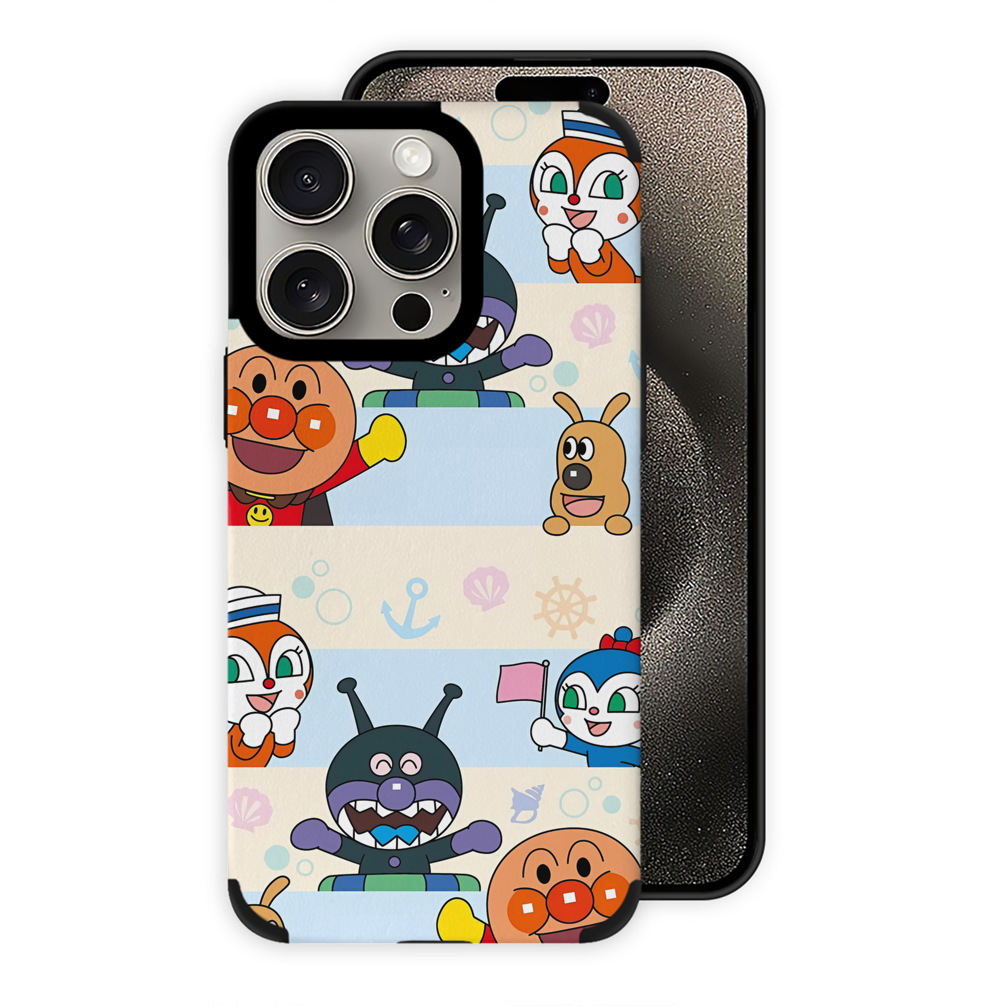 （画像用） アンパンマン Anpanman 【iPhone15ProMax対応】 PUレザー スマホケース 耐衝撃＆黄変防止