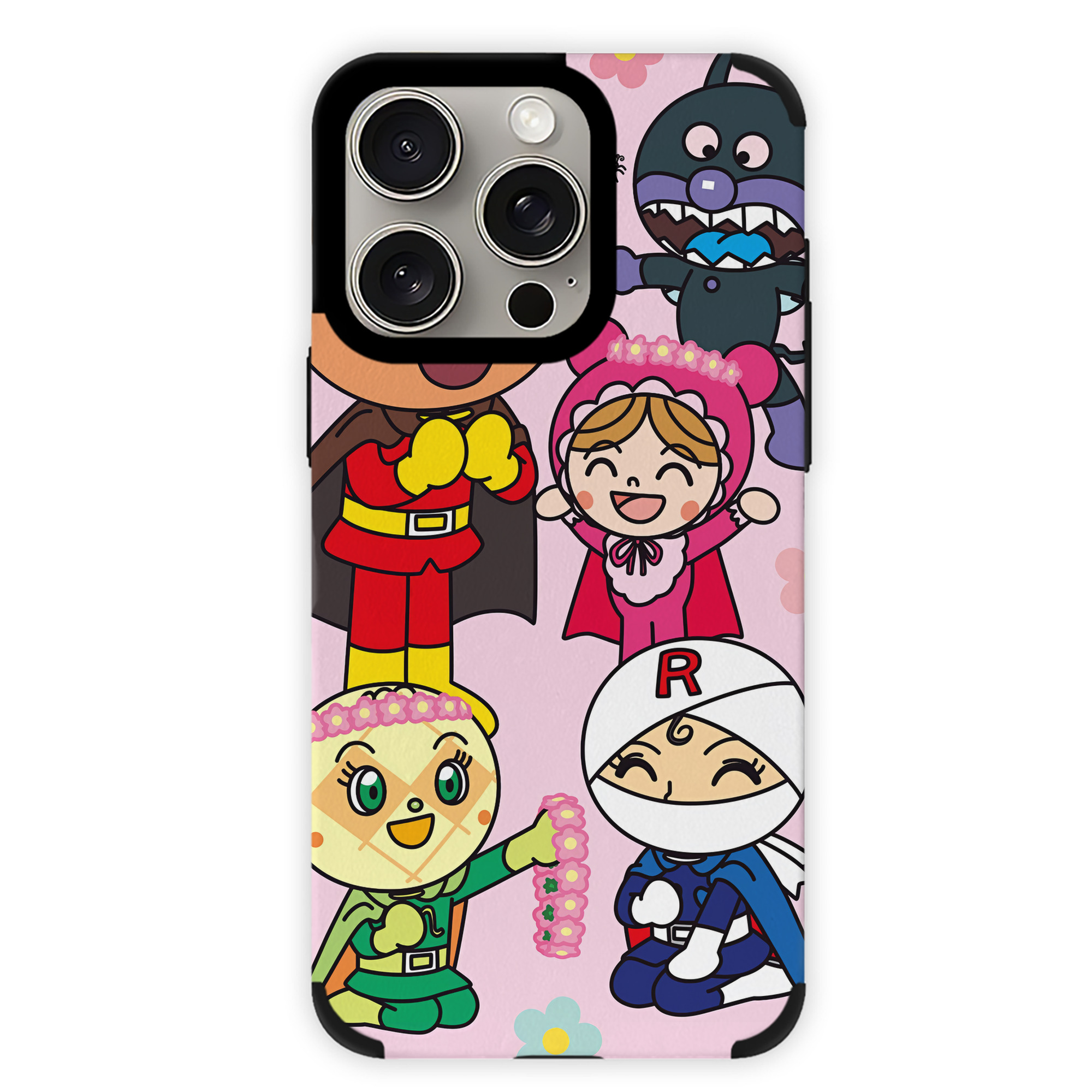 （画像用） アンパンマン Anpanman 【iPhone15ProMax対応】 PUレザー スマホケース 耐衝撃＆黄変防止