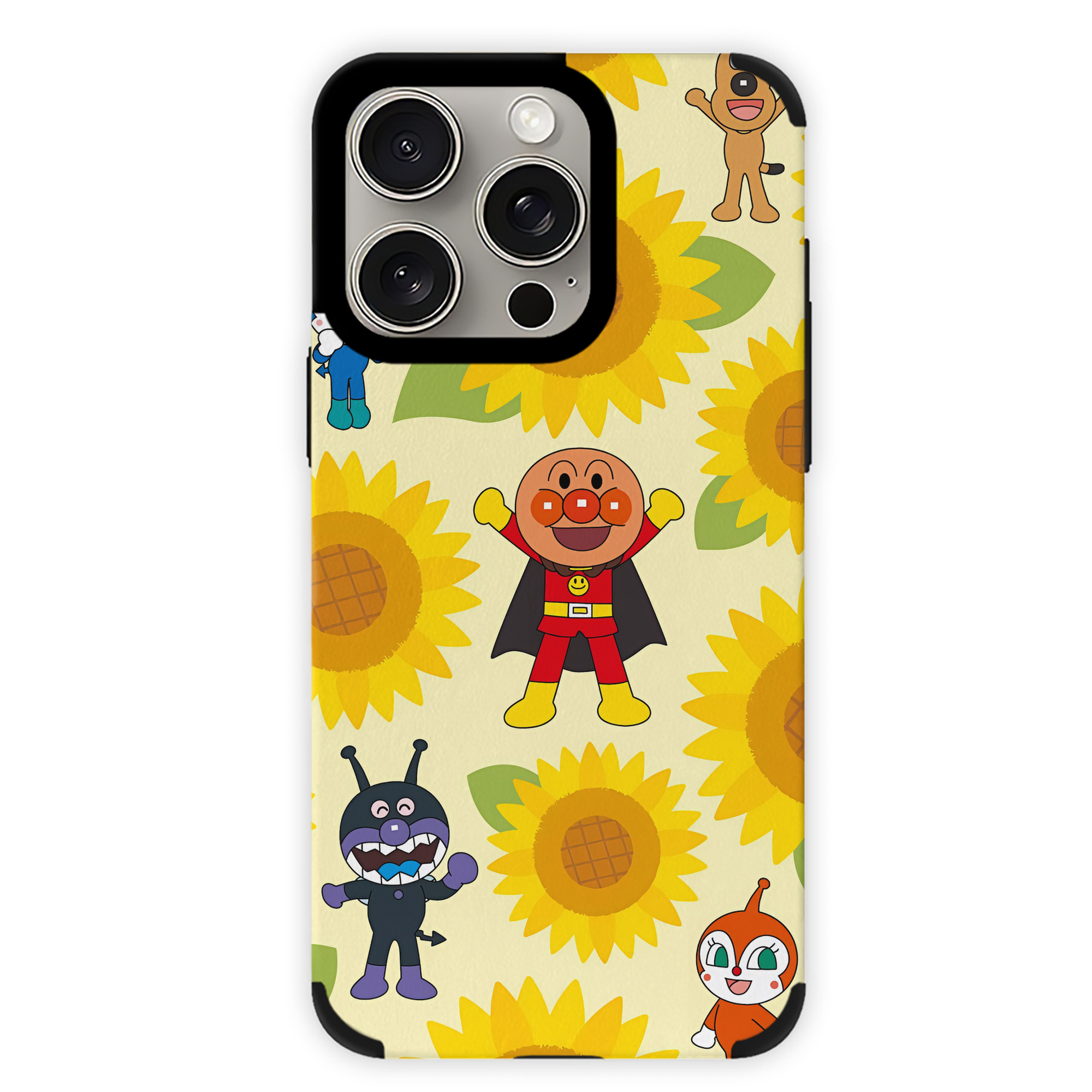 （画像用） アンパンマン Anpanman 【iPhone15ProMax対応】 PUレザー スマホケース 耐衝撃＆黄変防止