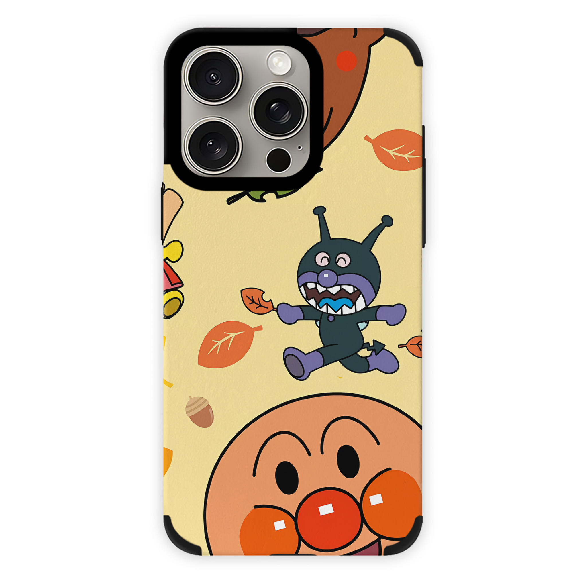 （画像用） アンパンマン Anpanman 【iPhone15ProMax対応】 PUレザー スマホケース 耐衝撃＆黄変防止