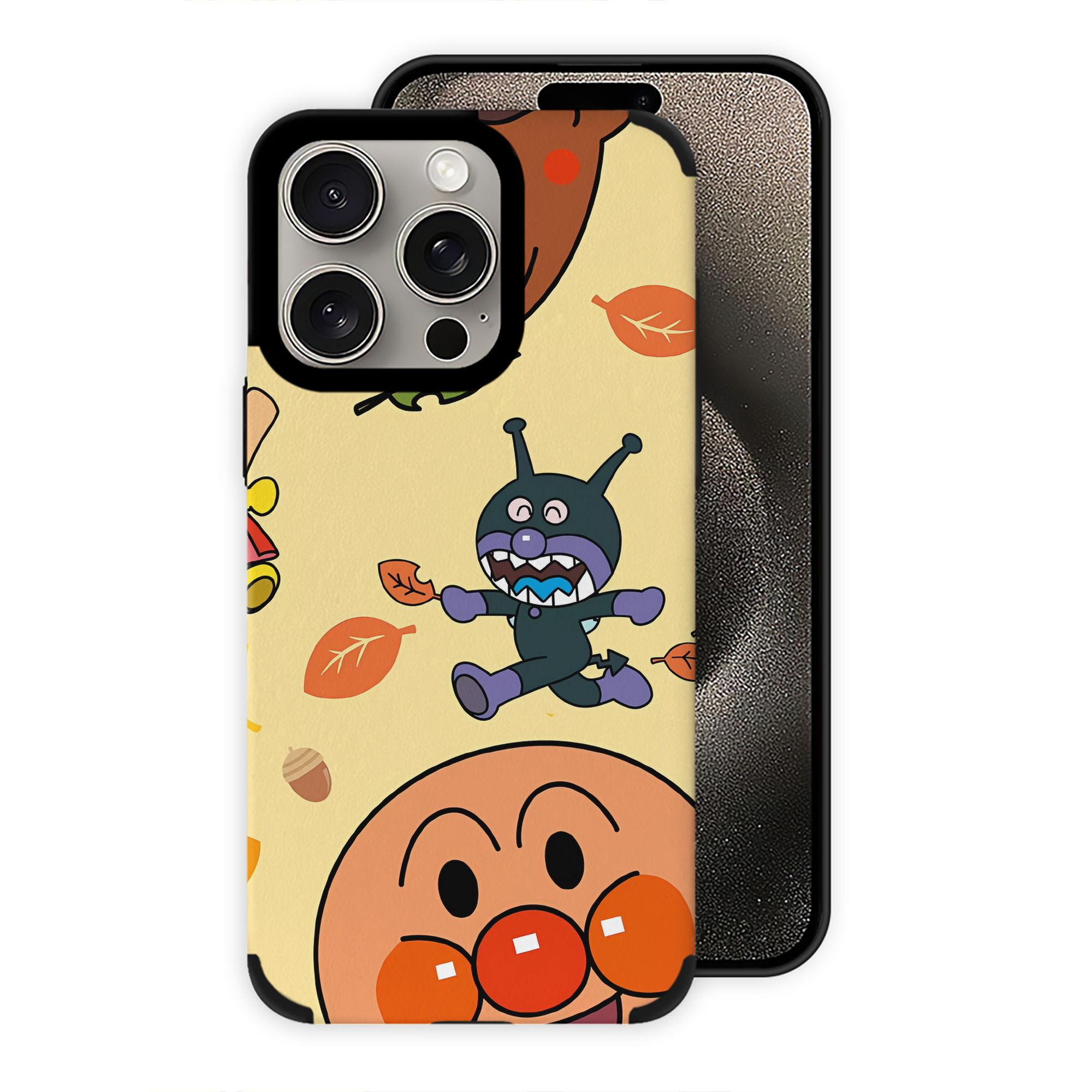 （画像用） アンパンマン Anpanman 【iPhone15ProMax対応】 PUレザー スマホケース 耐衝撃＆黄変防止