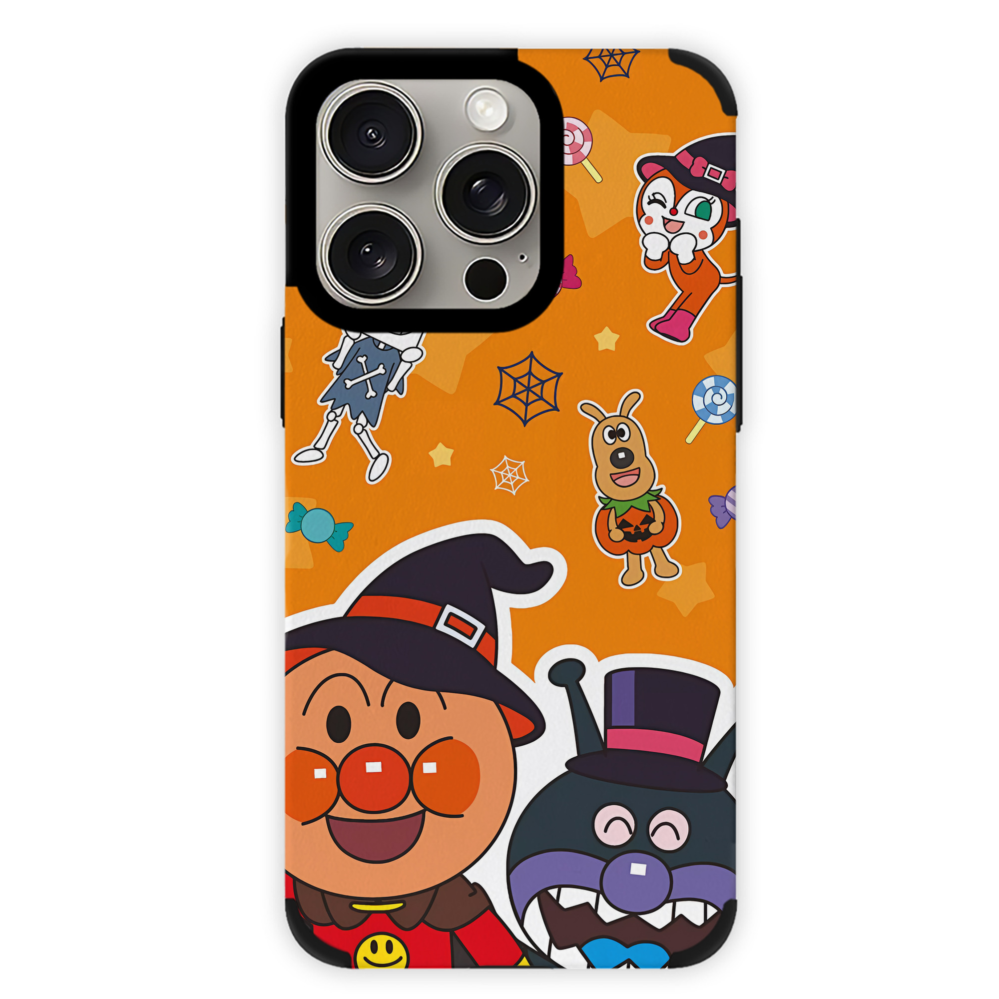 （画像用） アンパンマン Anpanman 【iPhone15ProMax対応】 PUレザー スマホケース 耐衝撃＆黄変防止