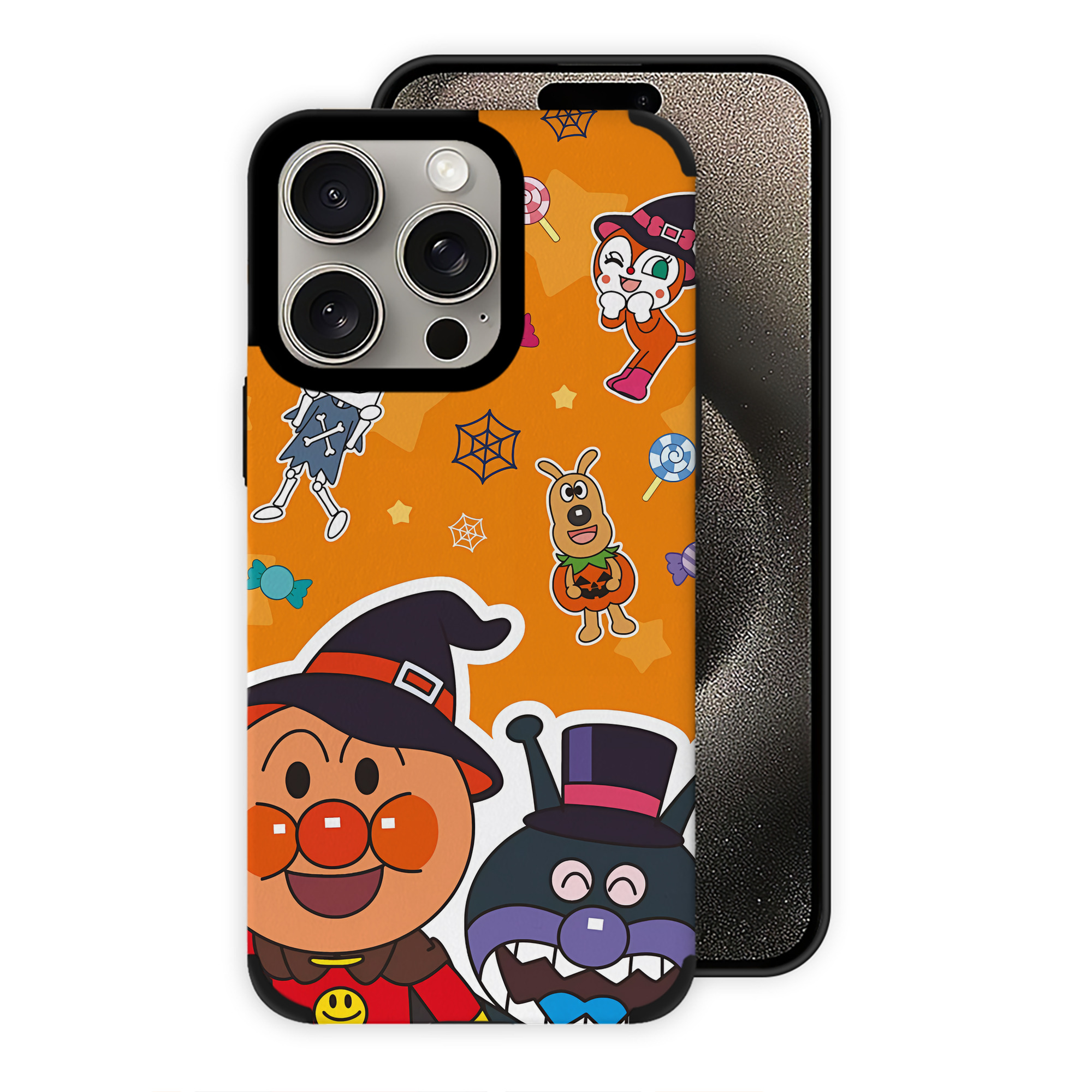 （画像用） アンパンマン Anpanman 【iPhone15ProMax対応】 PUレザー スマホケース 耐衝撃＆黄変防止