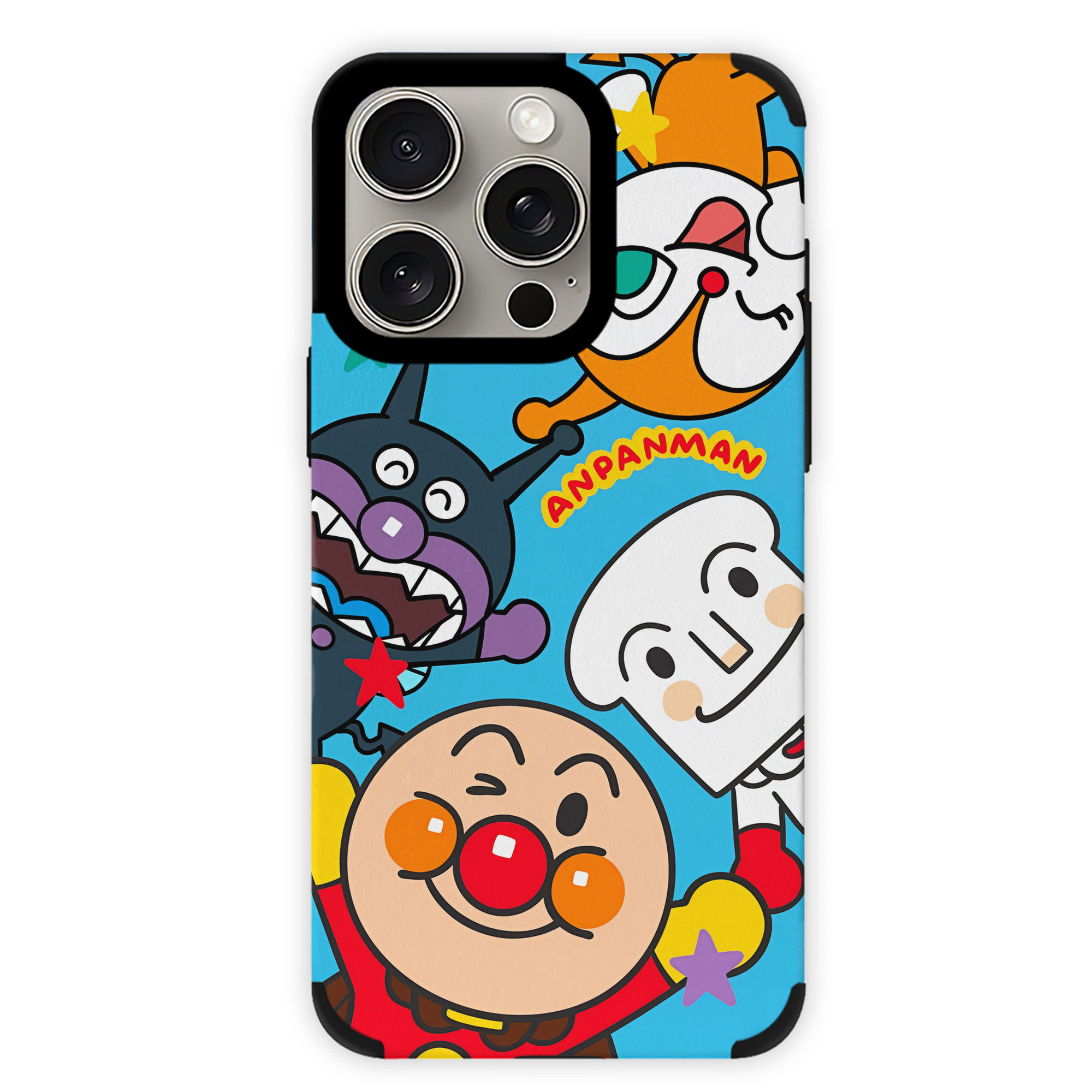 （画像用） アンパンマン Anpanman 【iPhone15ProMax対応】 PUレザー スマホケース 耐衝撃＆黄変防止