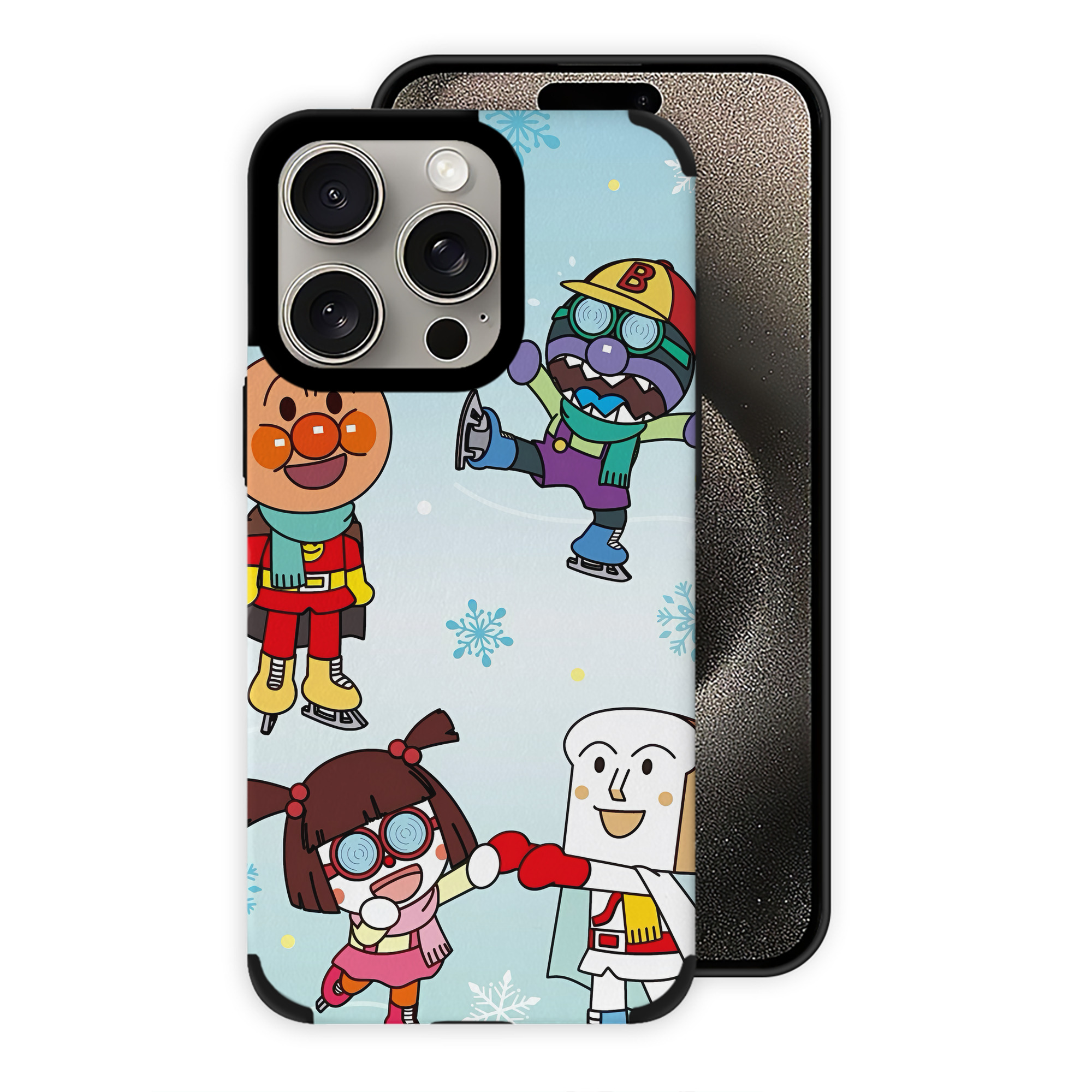 （画像用） アンパンマン Anpanman 【iPhone15ProMax対応】 PUレザー スマホケース 耐衝撃＆黄変防止