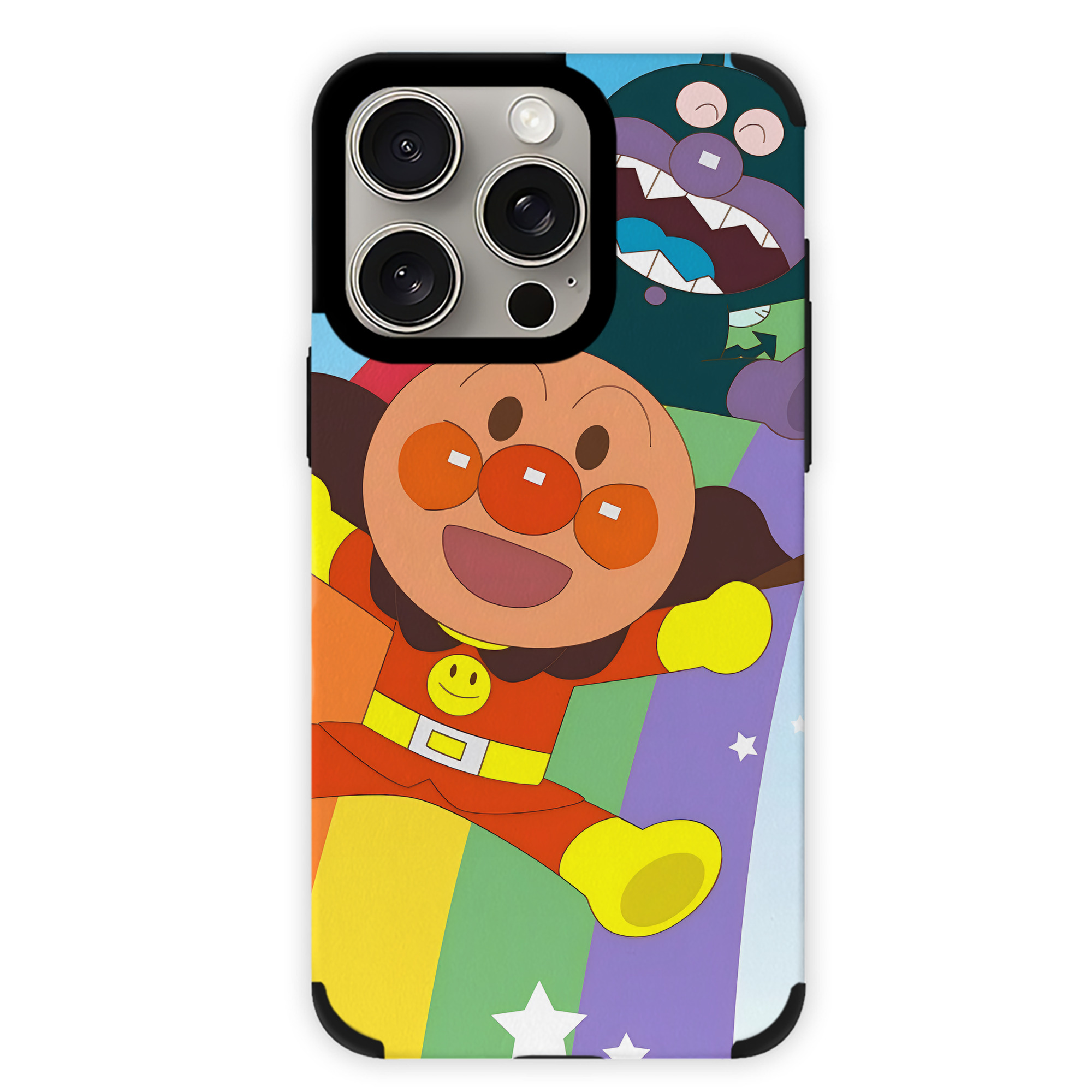 （画像用） アンパンマン Anpanman 【iPhone15ProMax対応】 PUレザー スマホケース 耐衝撃＆黄変防止