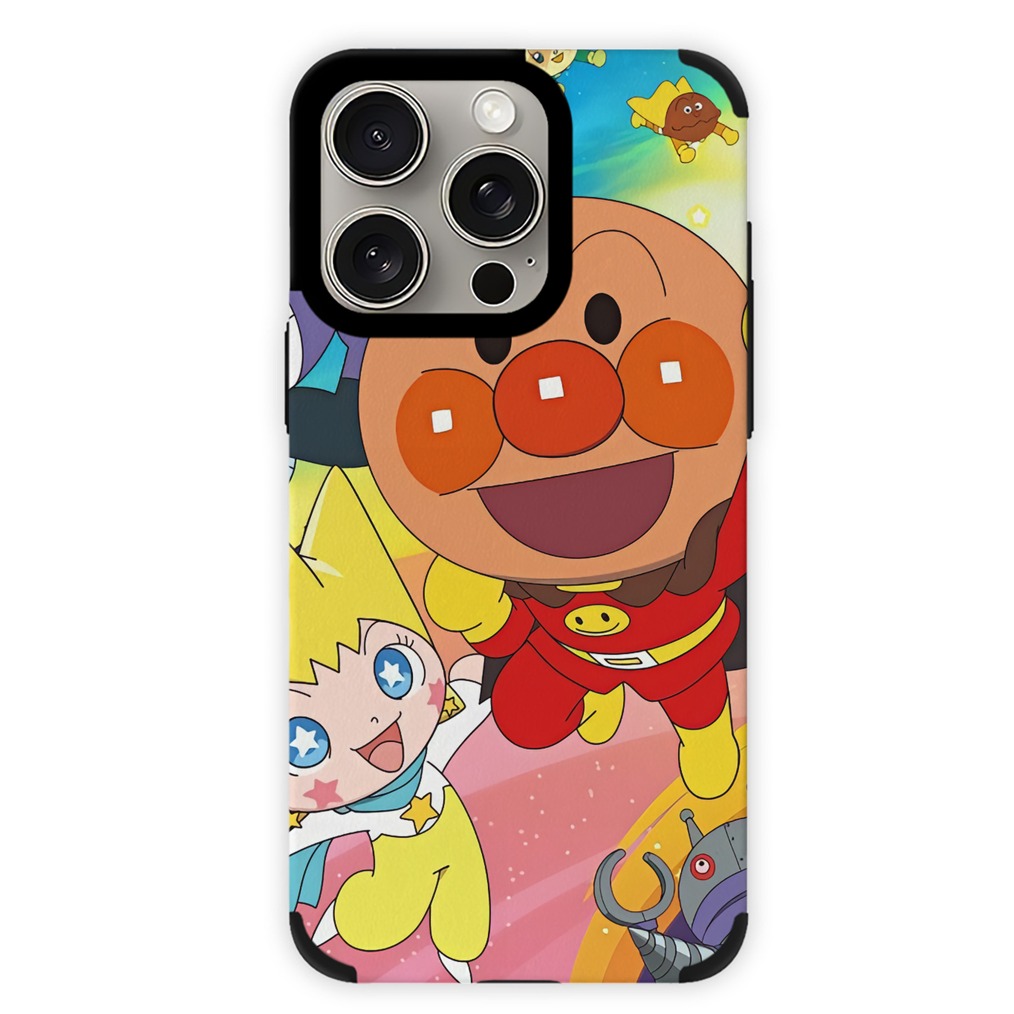 （画像用） アンパンマン Anpanman 【iPhone15ProMax対応】 PUレザー スマホケース 耐衝撃＆黄変防止
