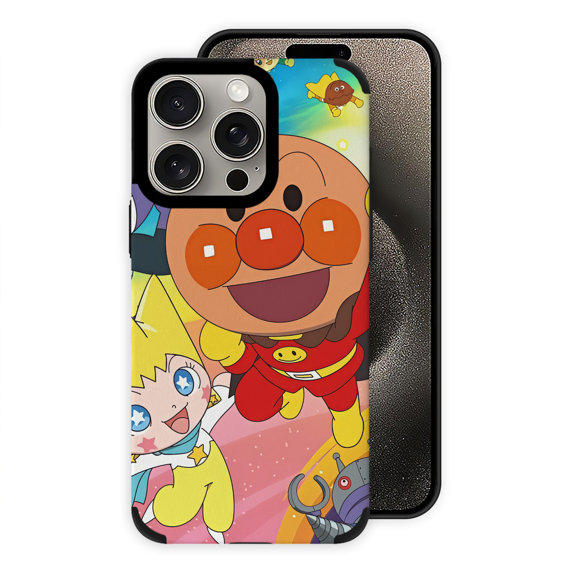 （画像用） アンパンマン Anpanman 【iPhone15ProMax対応】 PUレザー スマホケース 耐衝撃＆黄変防止