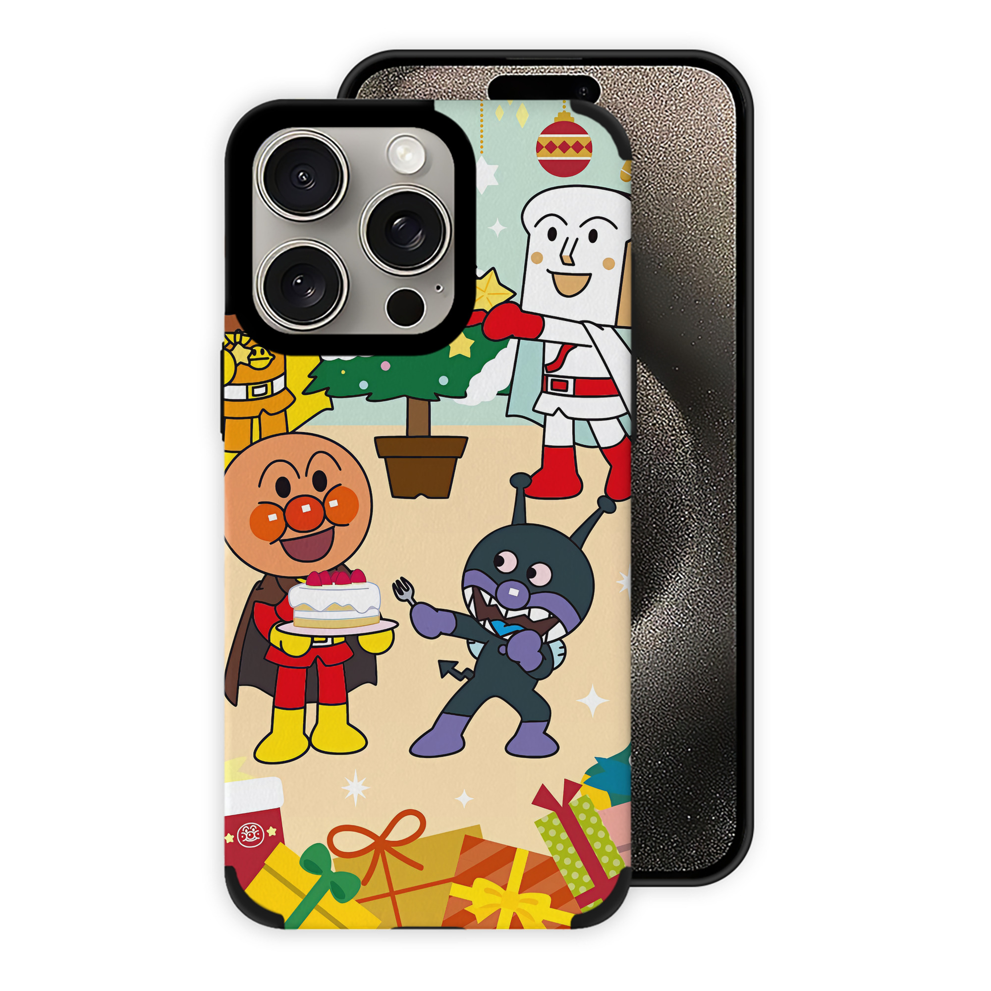 （画像用） アンパンマン Anpanman 【iPhone15ProMax対応】 PUレザー スマホケース 耐衝撃＆黄変防止