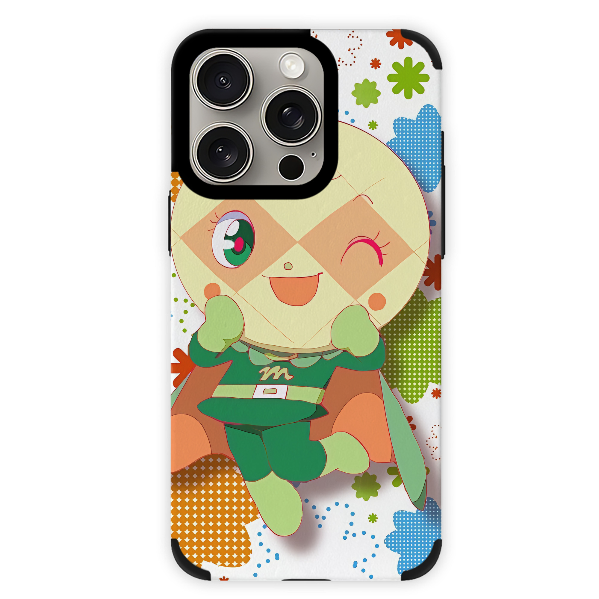 （画像用） アンパンマン Anpanman 【iPhone15ProMax対応】 PUレザー スマホケース 耐衝撃＆黄変防止