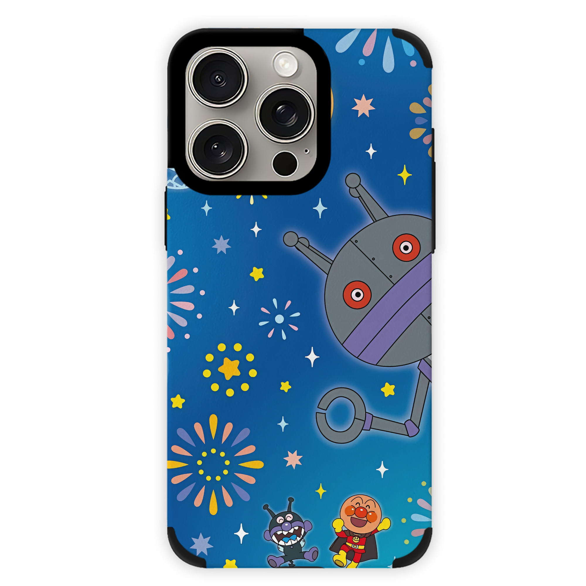 （画像用） アンパンマン Anpanman 【iPhone15ProMax対応】 PUレザー スマホケース 耐衝撃＆黄変防止